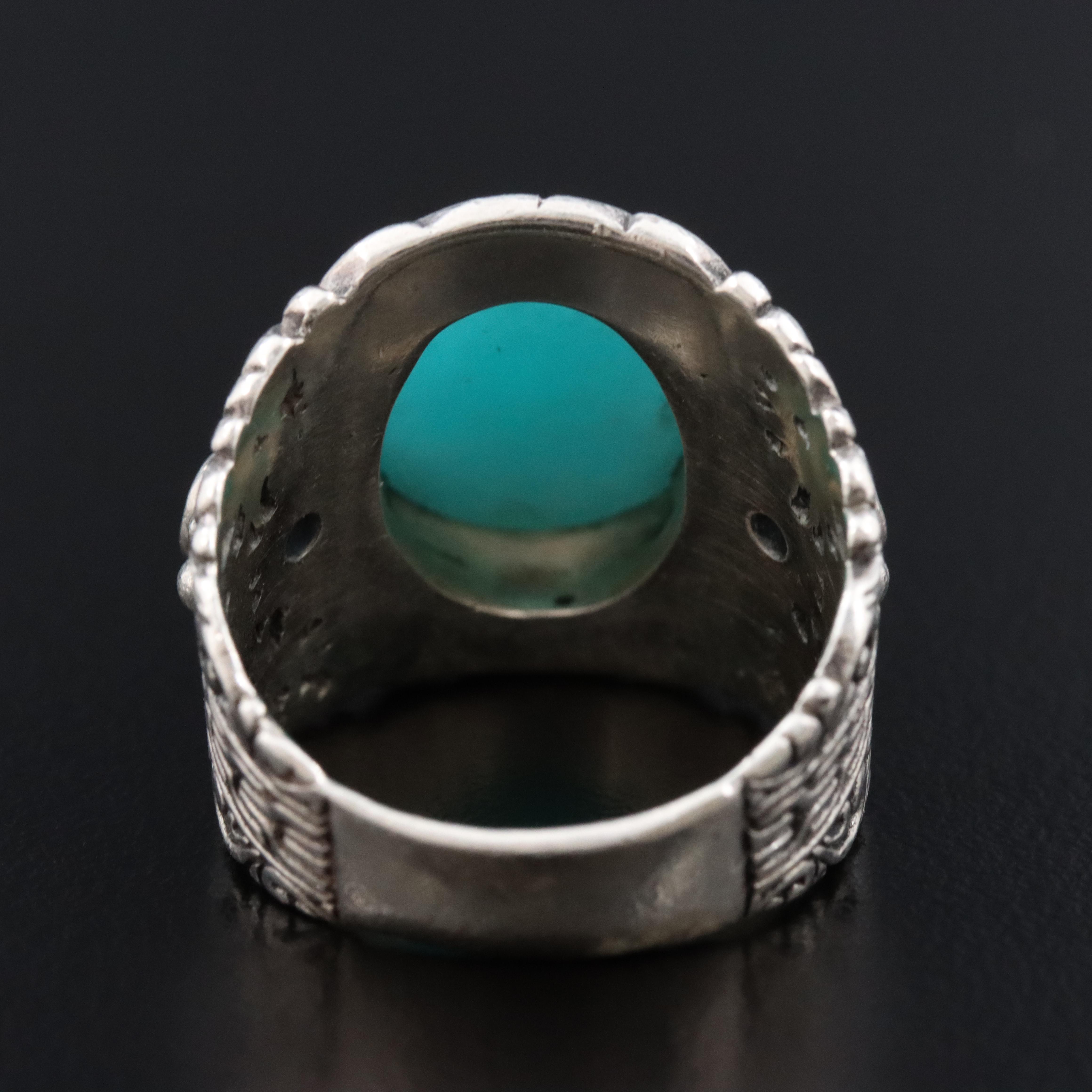 Sarda Sterling Turquoise and Topaz Ring