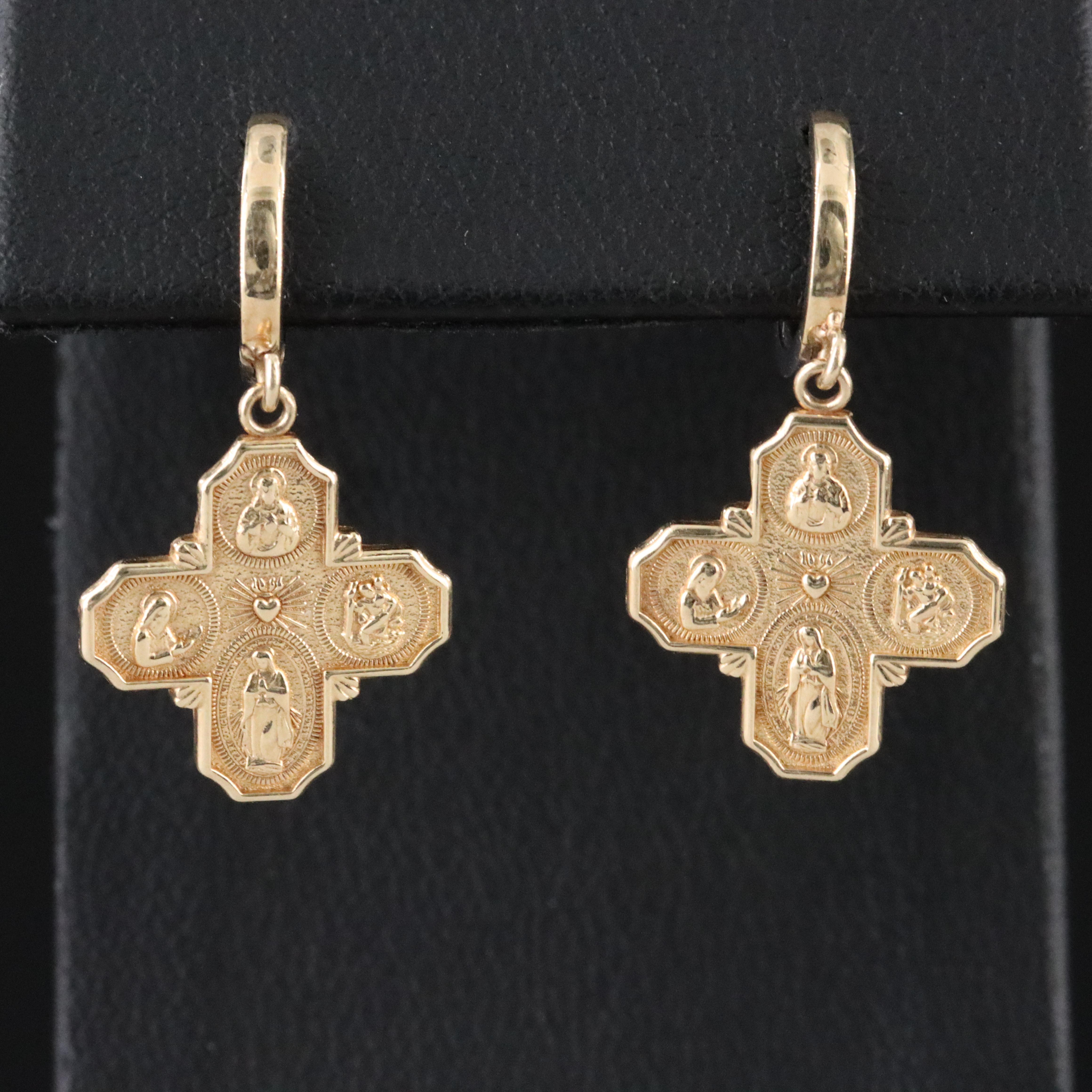 14K Christian Iconography Earrings