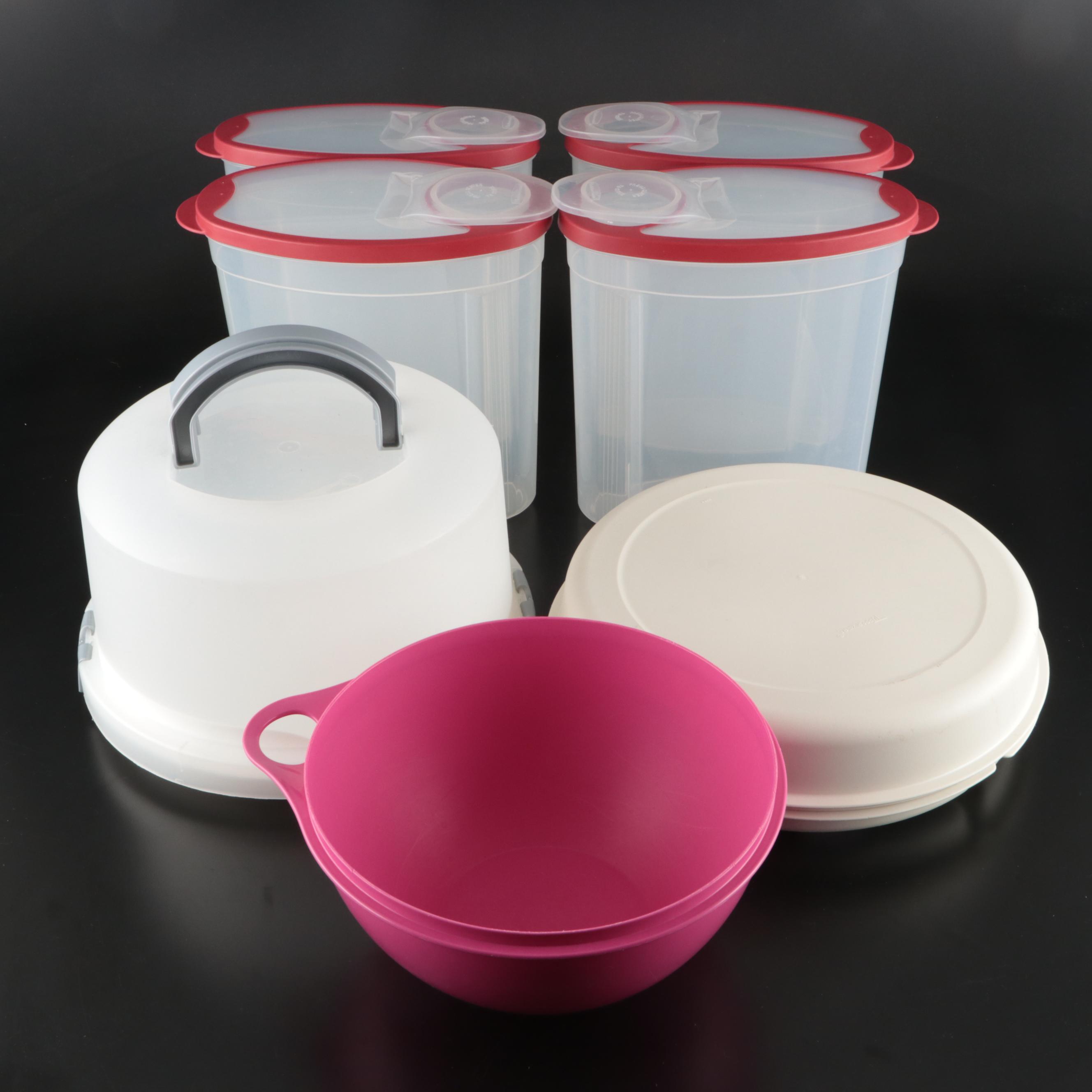 Rubbermaid with Tupperware Plastic Food Storage and Serving Containers