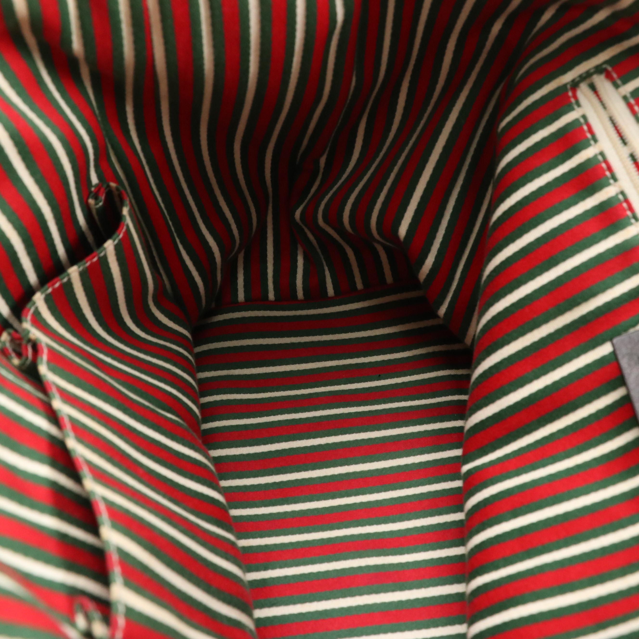 Gucci Black GG Jacquard Canvas and Leather New Brit Medium Tote