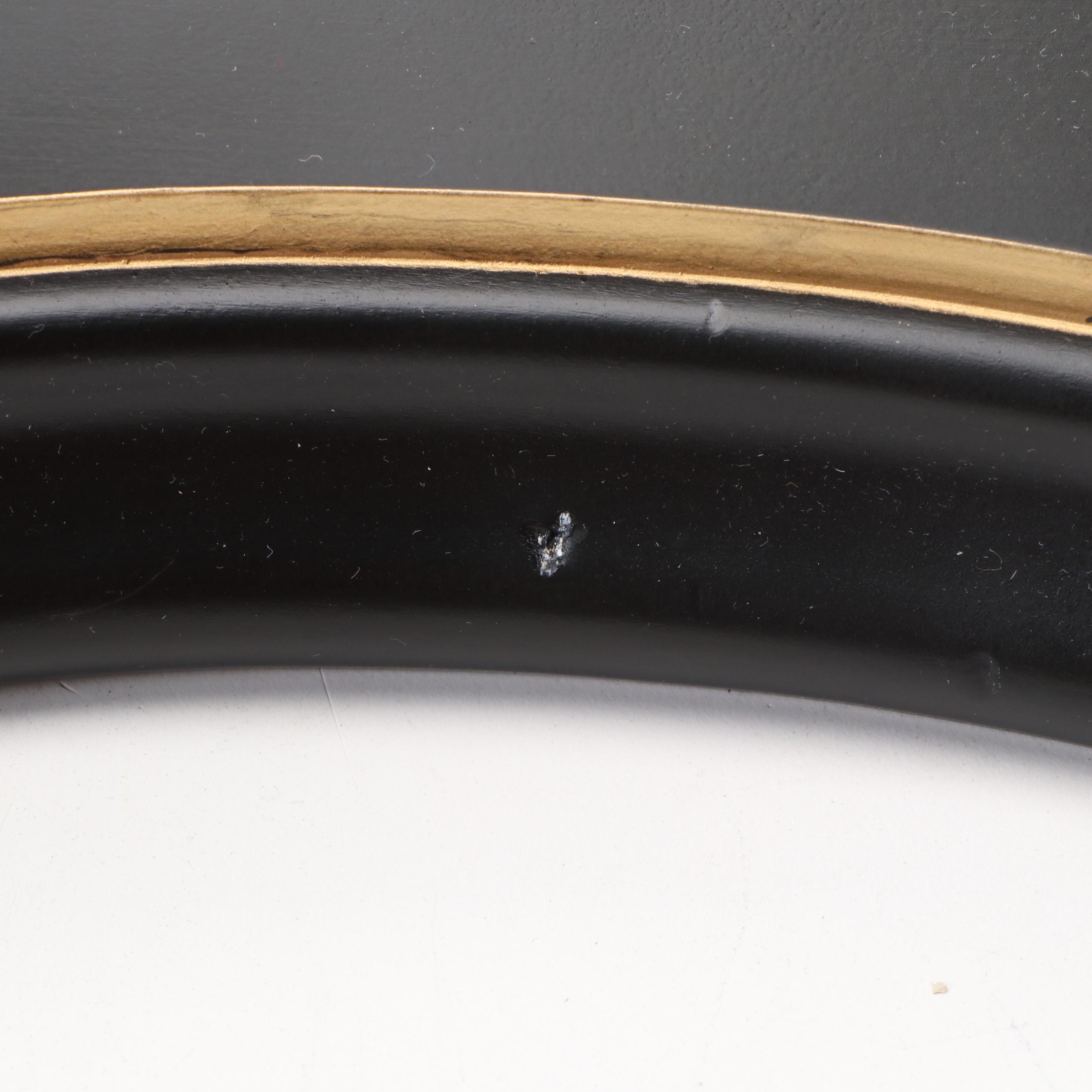 Regency Style Wildwood Accents Parcel Gilt and Ebonized Wood Corbel Shelves