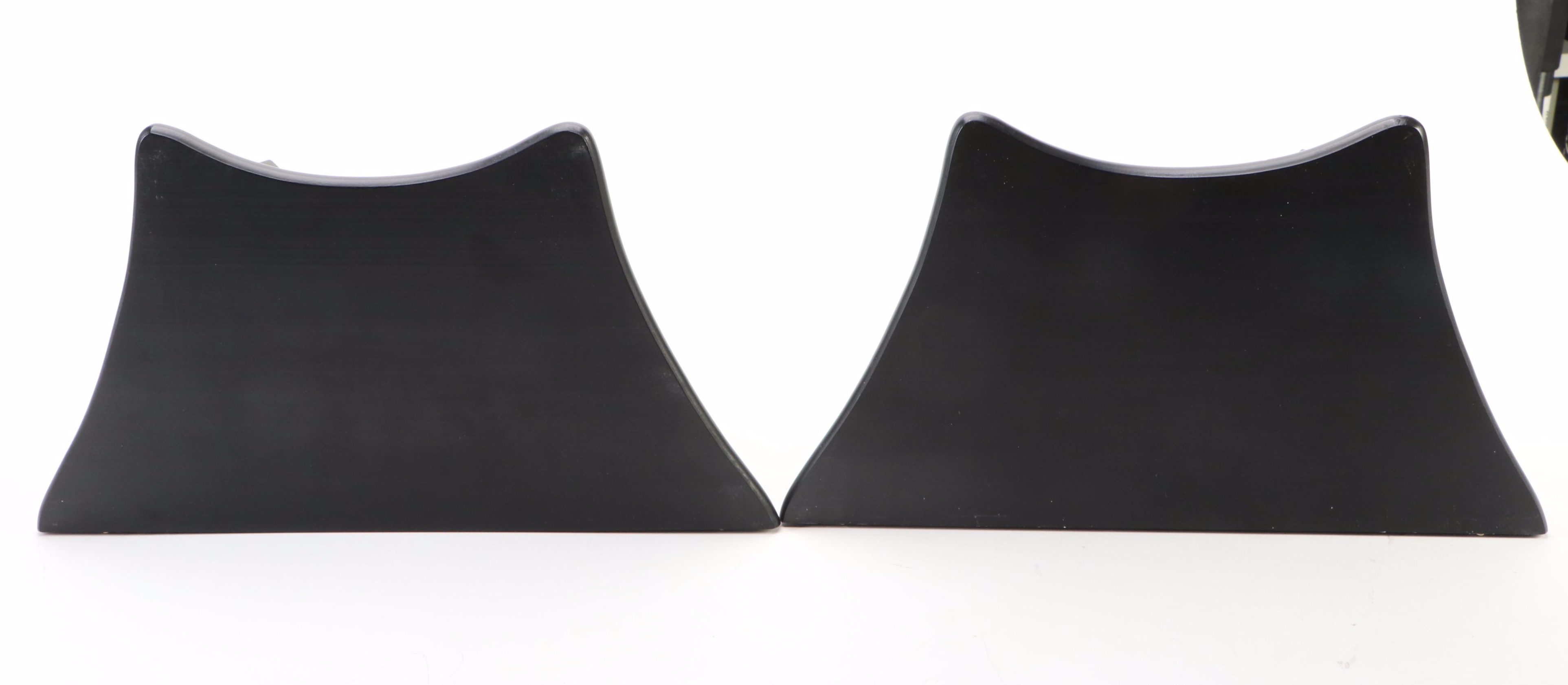 Regency Style Wildwood Accents Parcel Gilt and Ebonized Wood Corbel Shelves