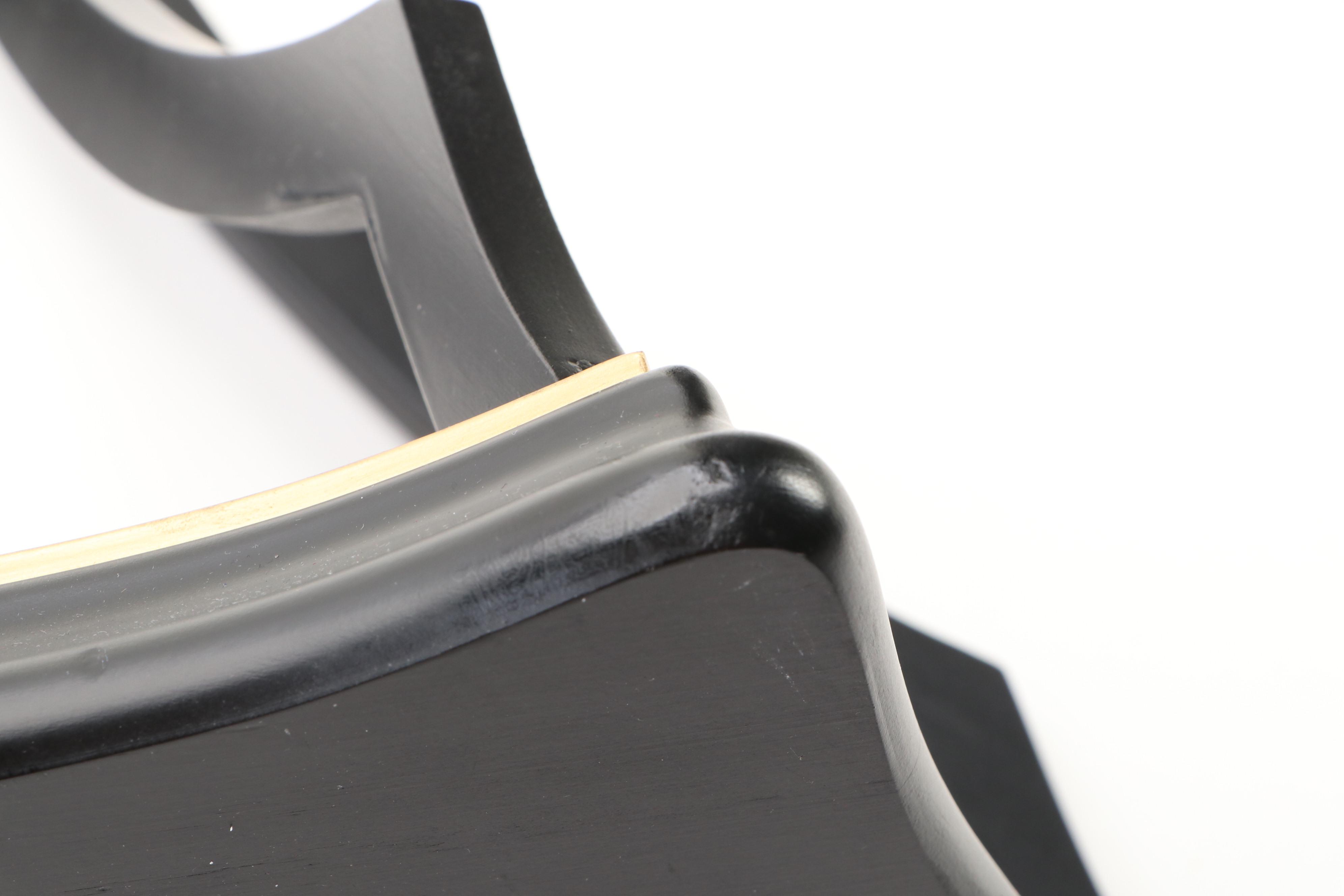 Regency Style Wildwood Accents Parcel Gilt and Ebonized Wood Corbel Shelves