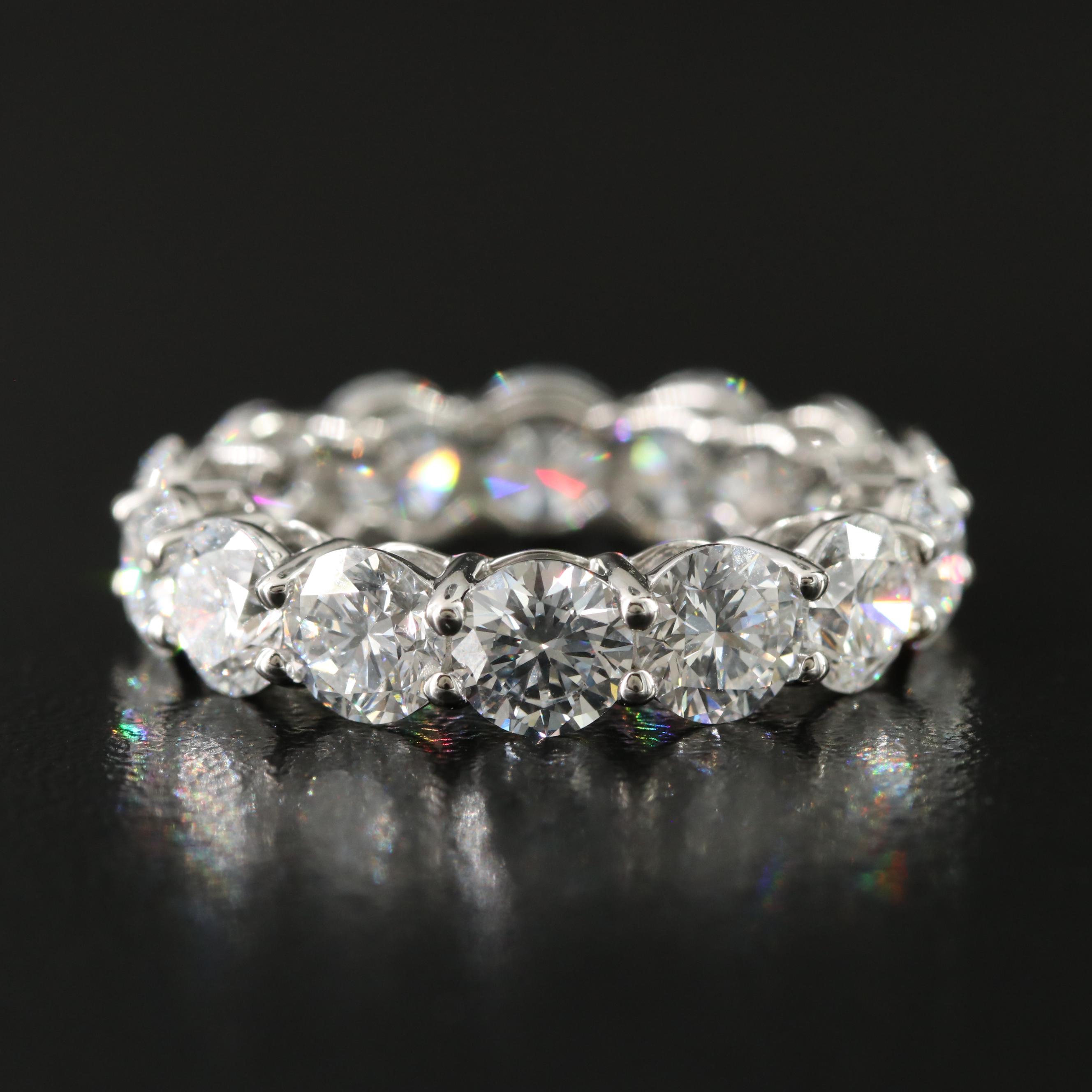 Platinum 7.62 CTW Lab Grown Diamond Eternity Band