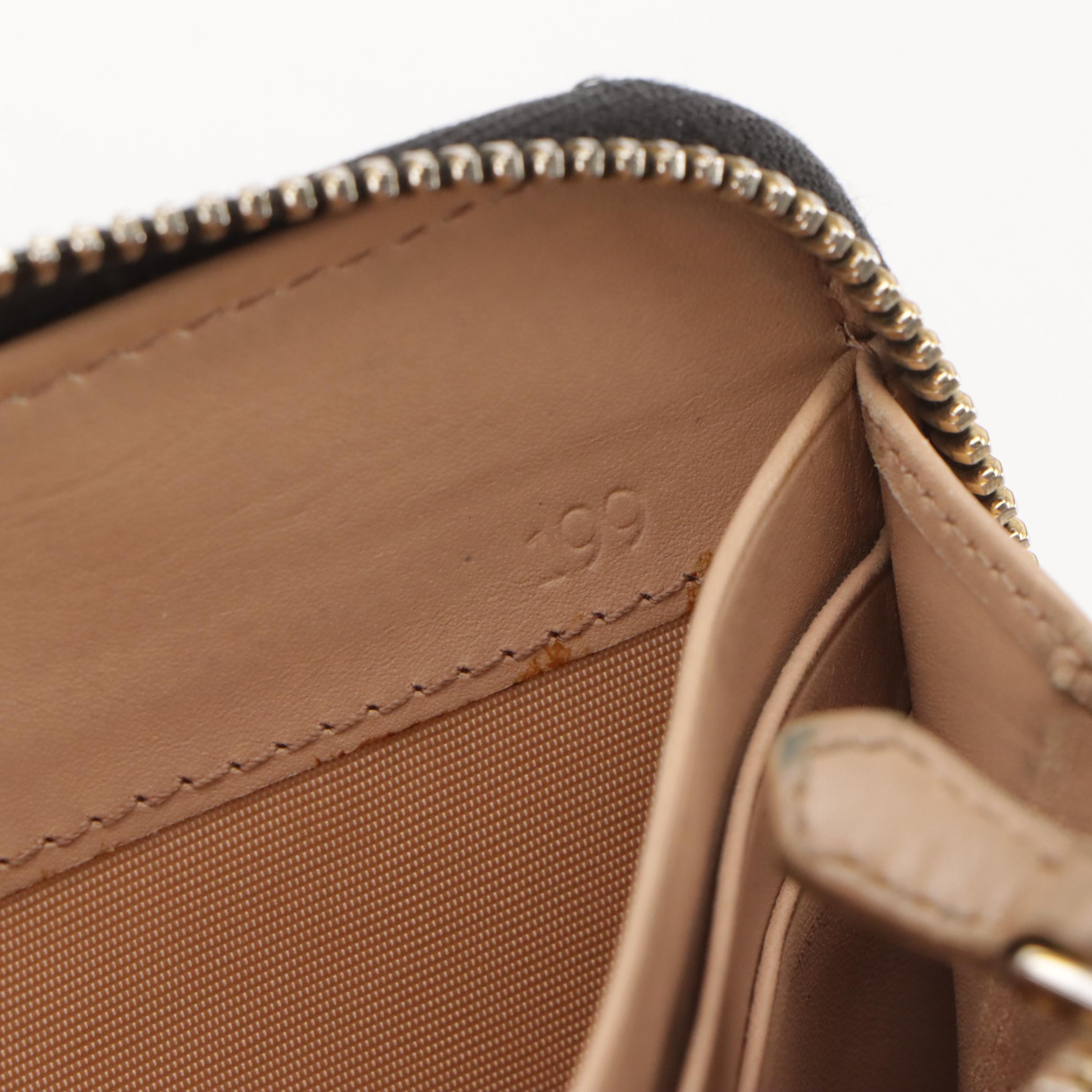 Prada Black Leather Zip-Around Wallet