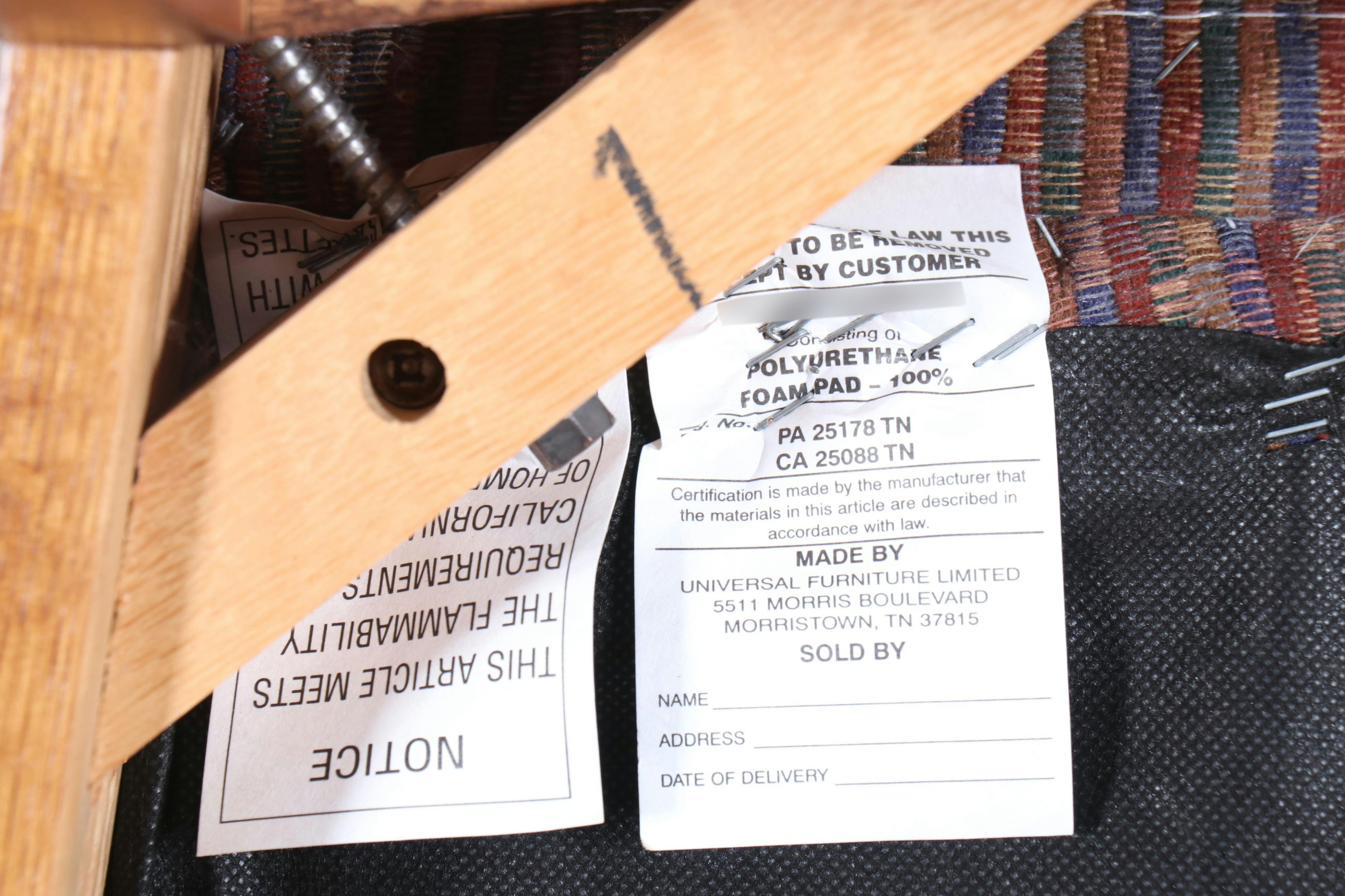 Universal Furniture Ltd. Arts & Crafts Style Oak Dining Set with Lazy Susan