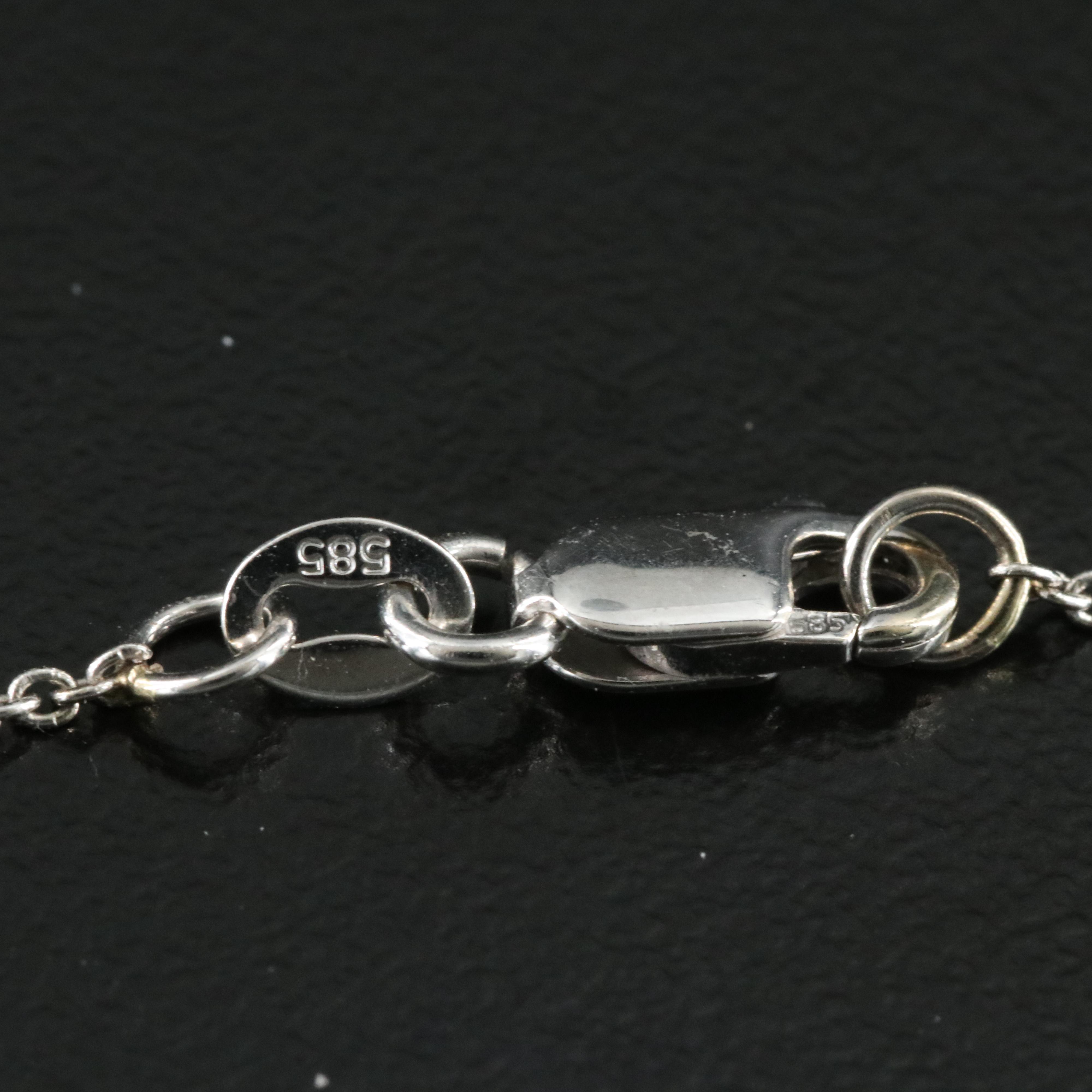 14K Citrine and Diamond Heart Necklace