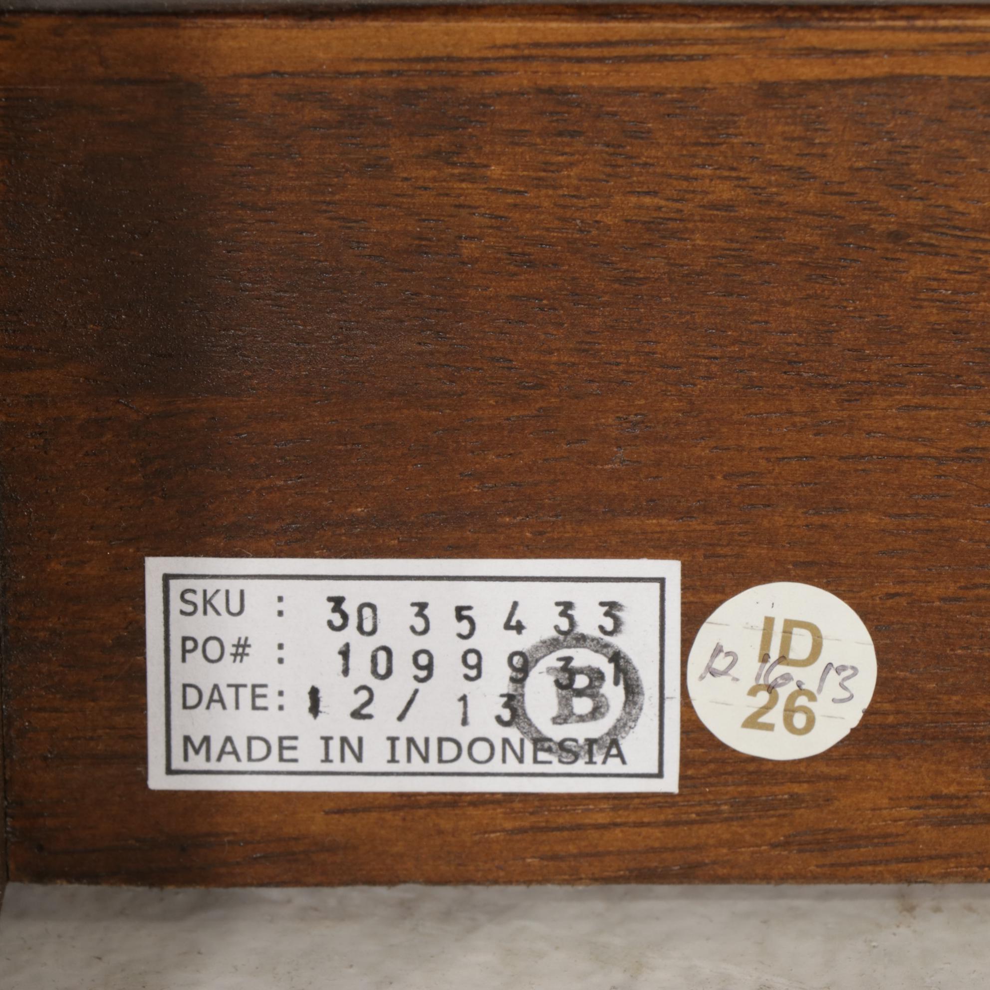 Contemporary Tropical Hardwood Full Size Headboard