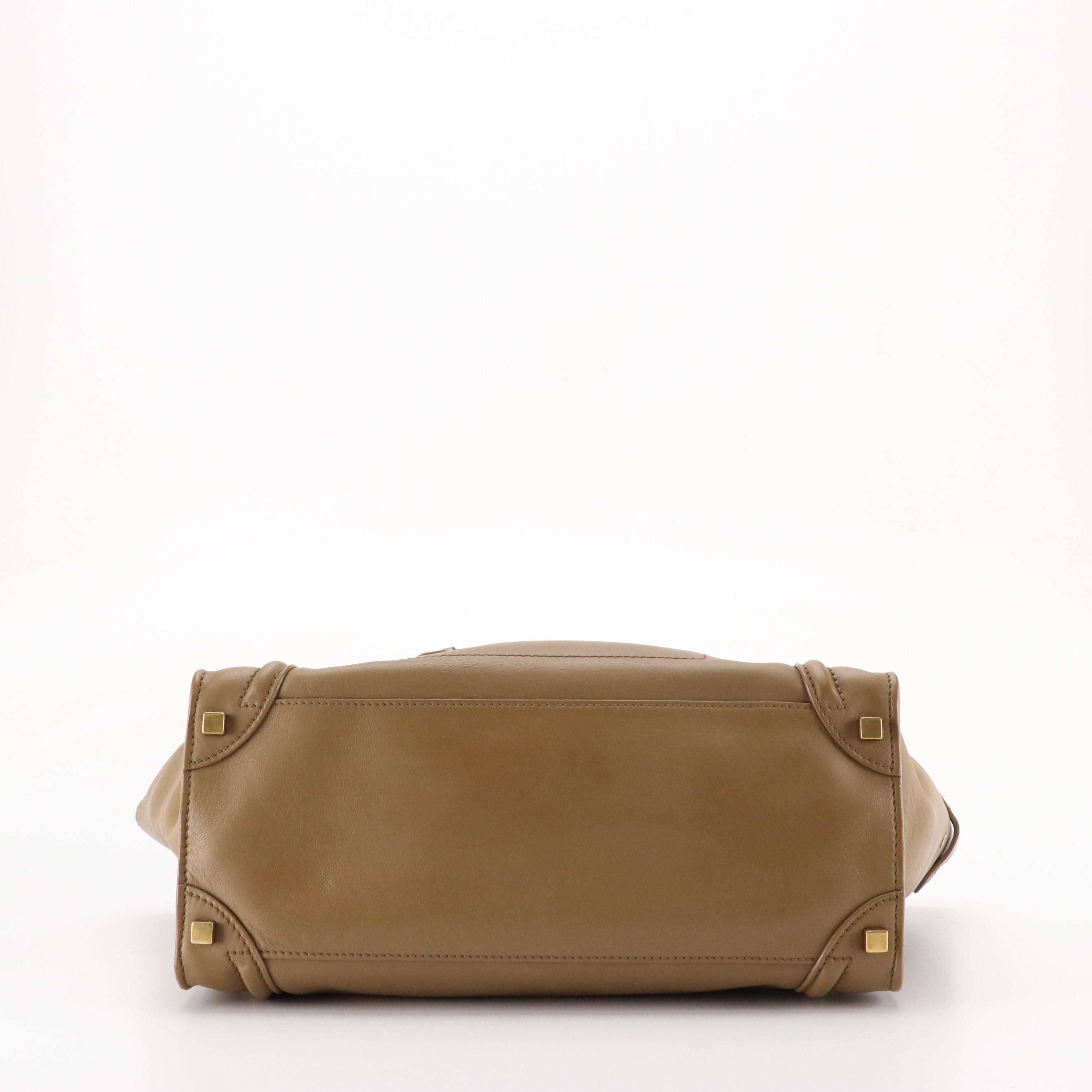 Céline Calfskin Leather Luggage Tote