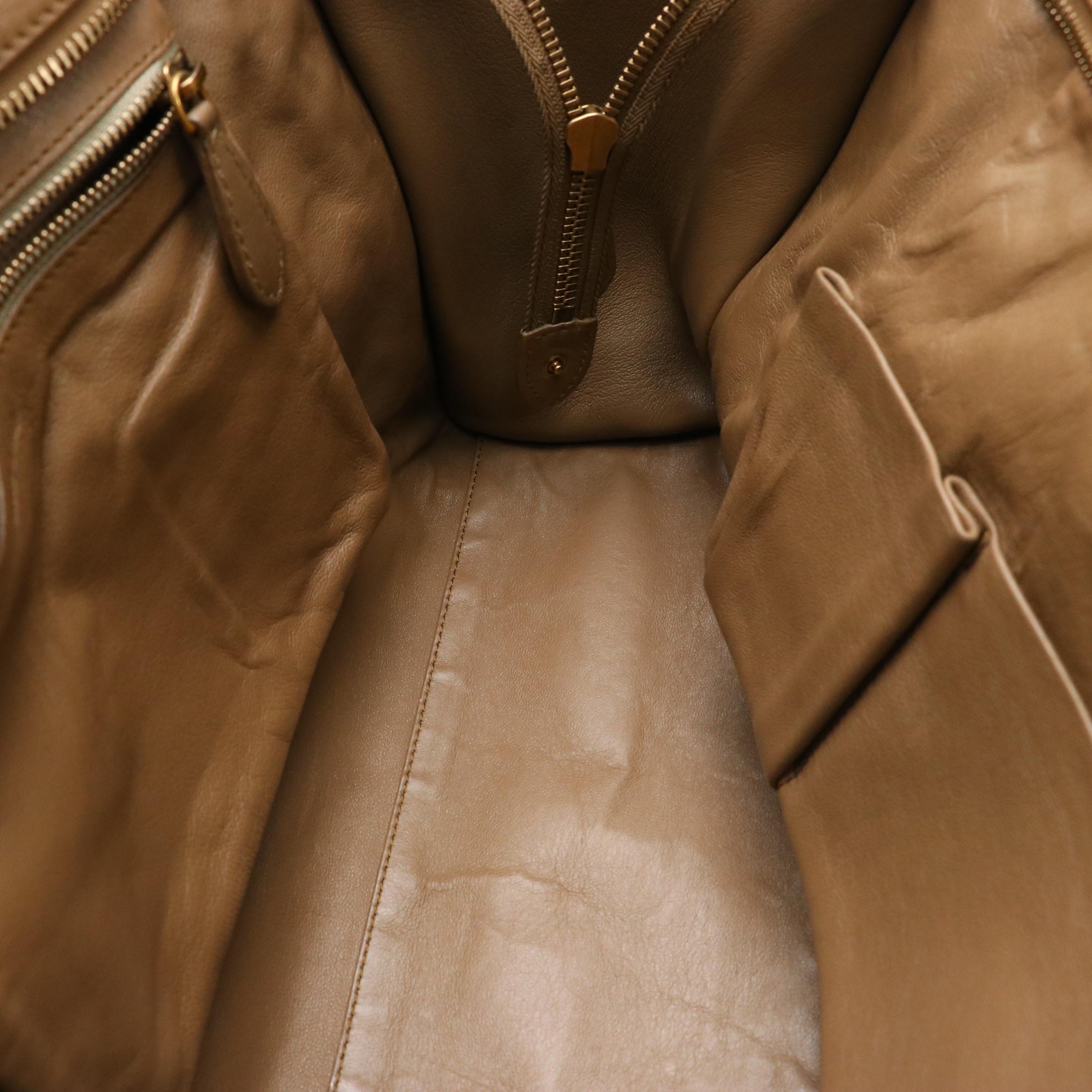 Céline Calfskin Leather Luggage Tote