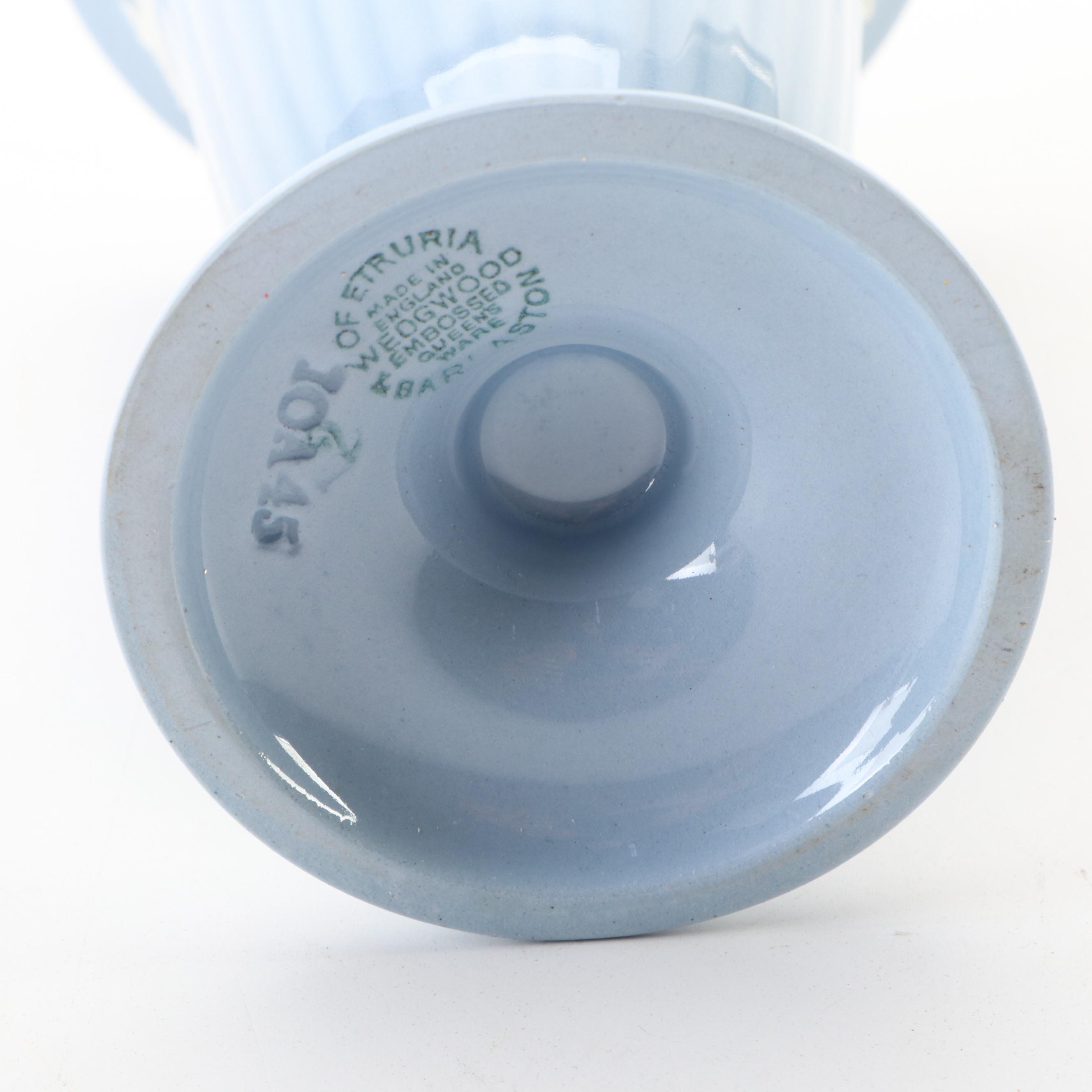 Wedgwood Queensware Footed Vase and Jasperware Candy Dish