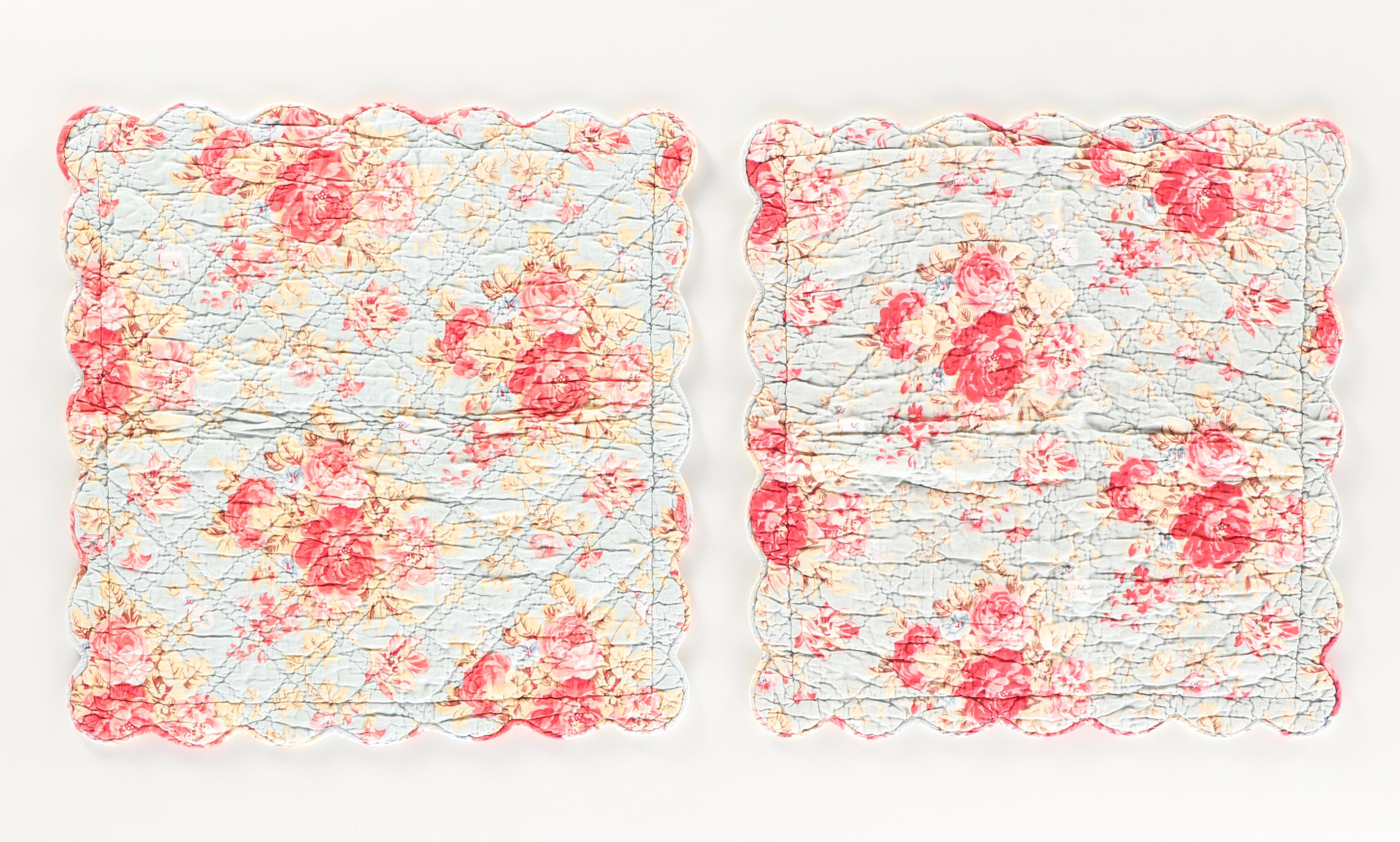 Pottery Barn Cotton Quilt and Shams, Bolster Cover with King Size Bed Skirt