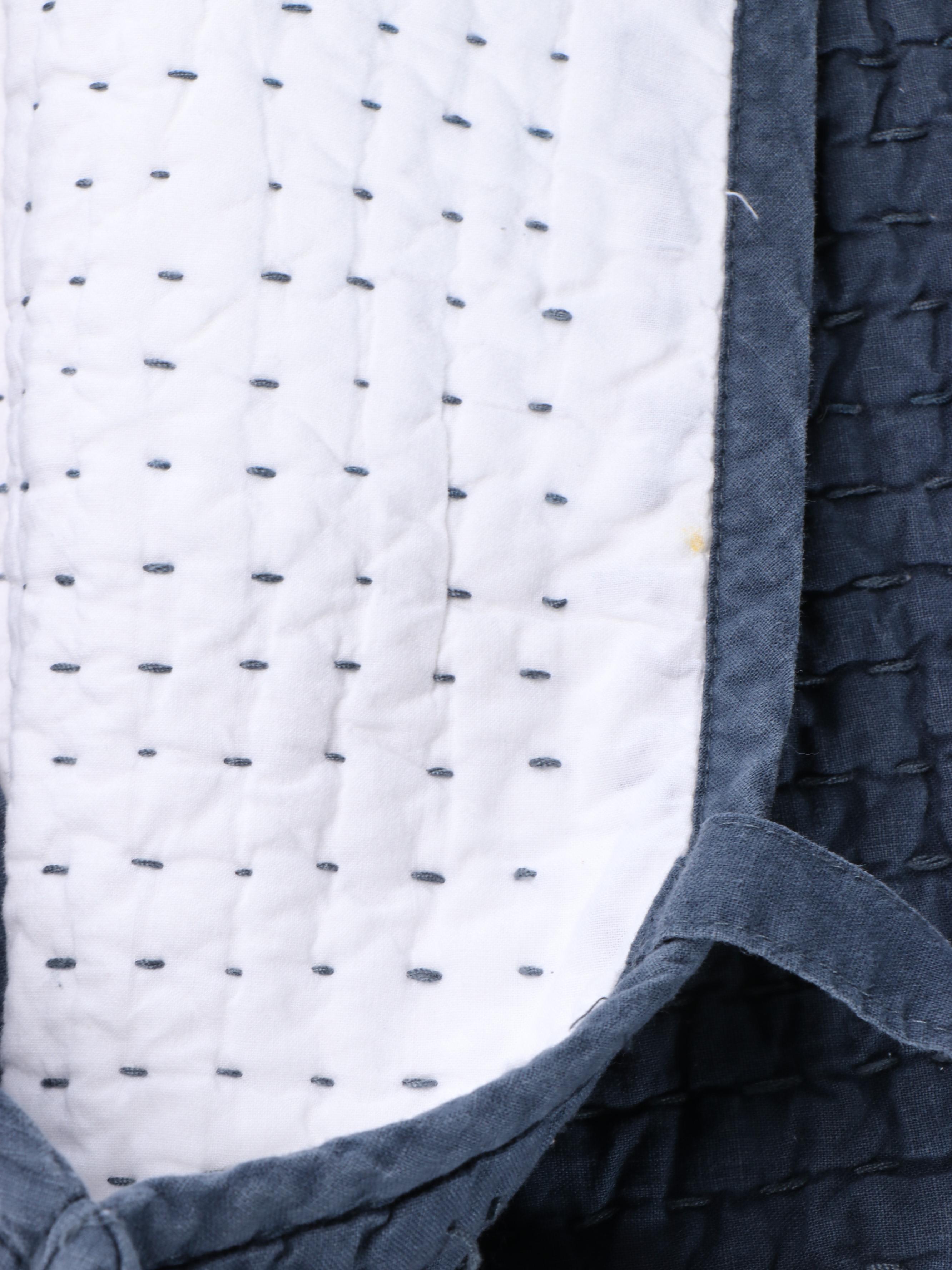 Pottery Barn Cotton Quilt and Shams, Bolster Cover with King Size Bed Skirt