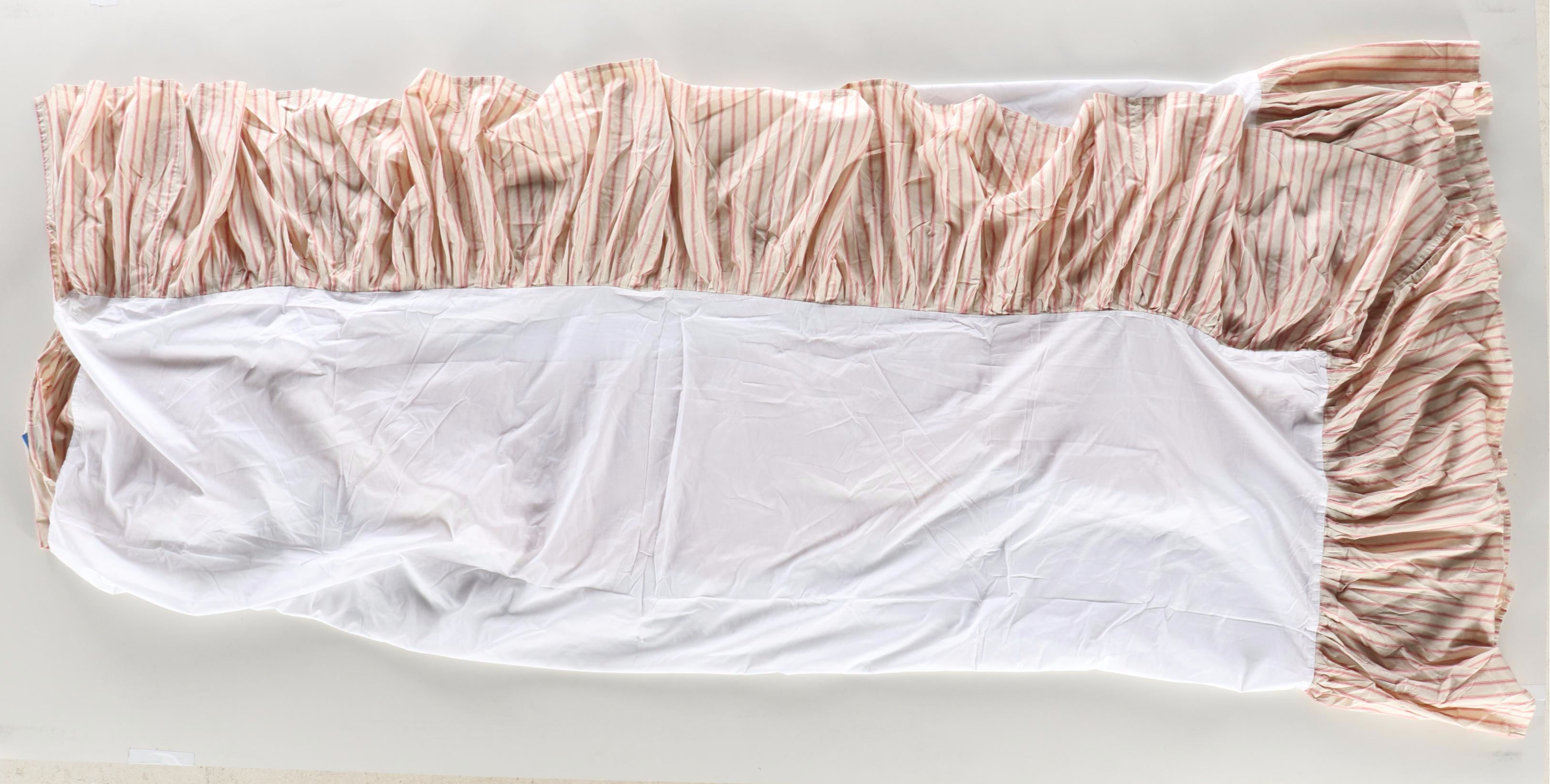 Pottery Barn Cotton Quilt and Shams, Bolster Cover with King Size Bed Skirt