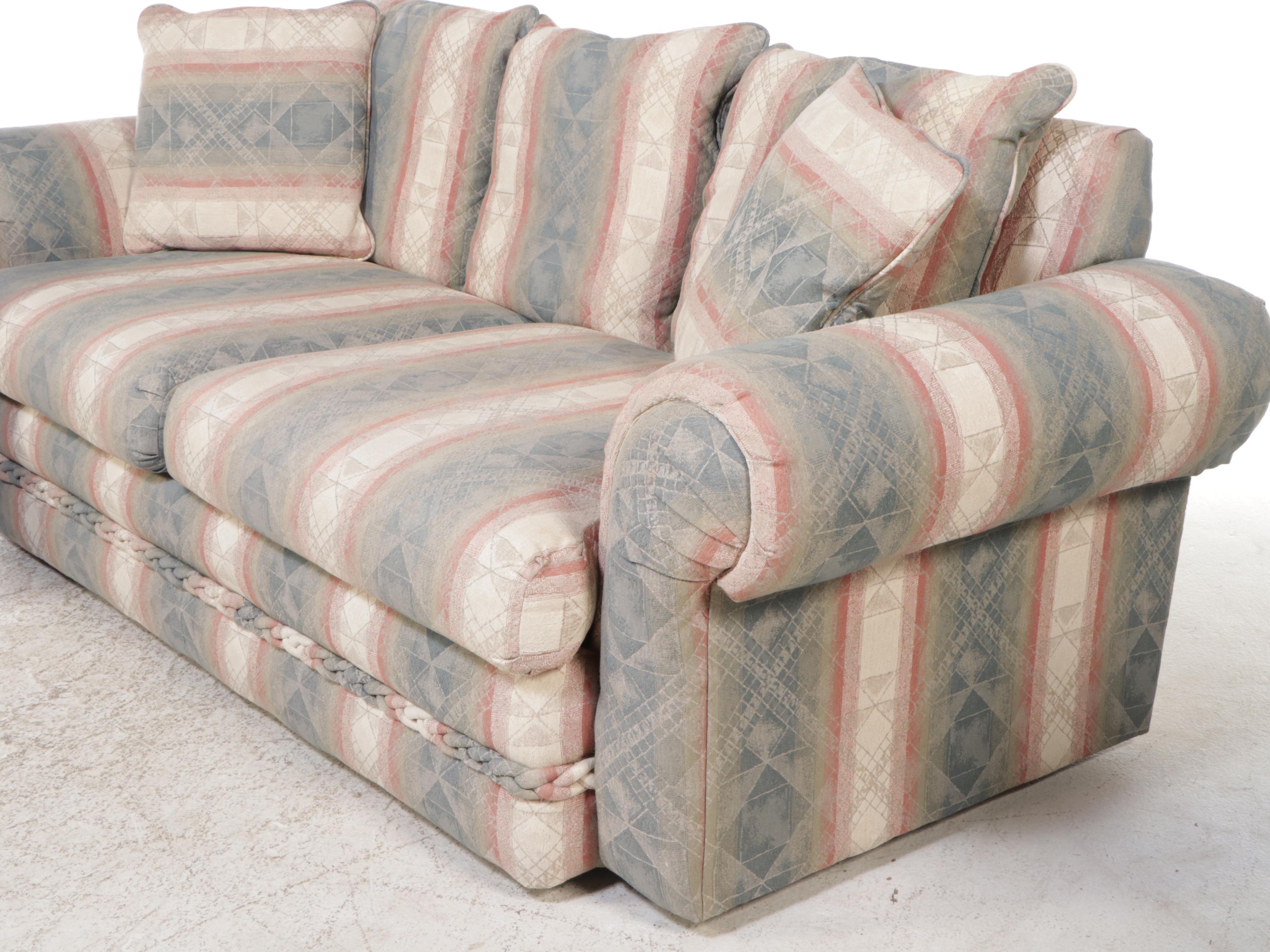 Brookwood Furniture Upholstered Sofa and Loveseat, Late 20th Century