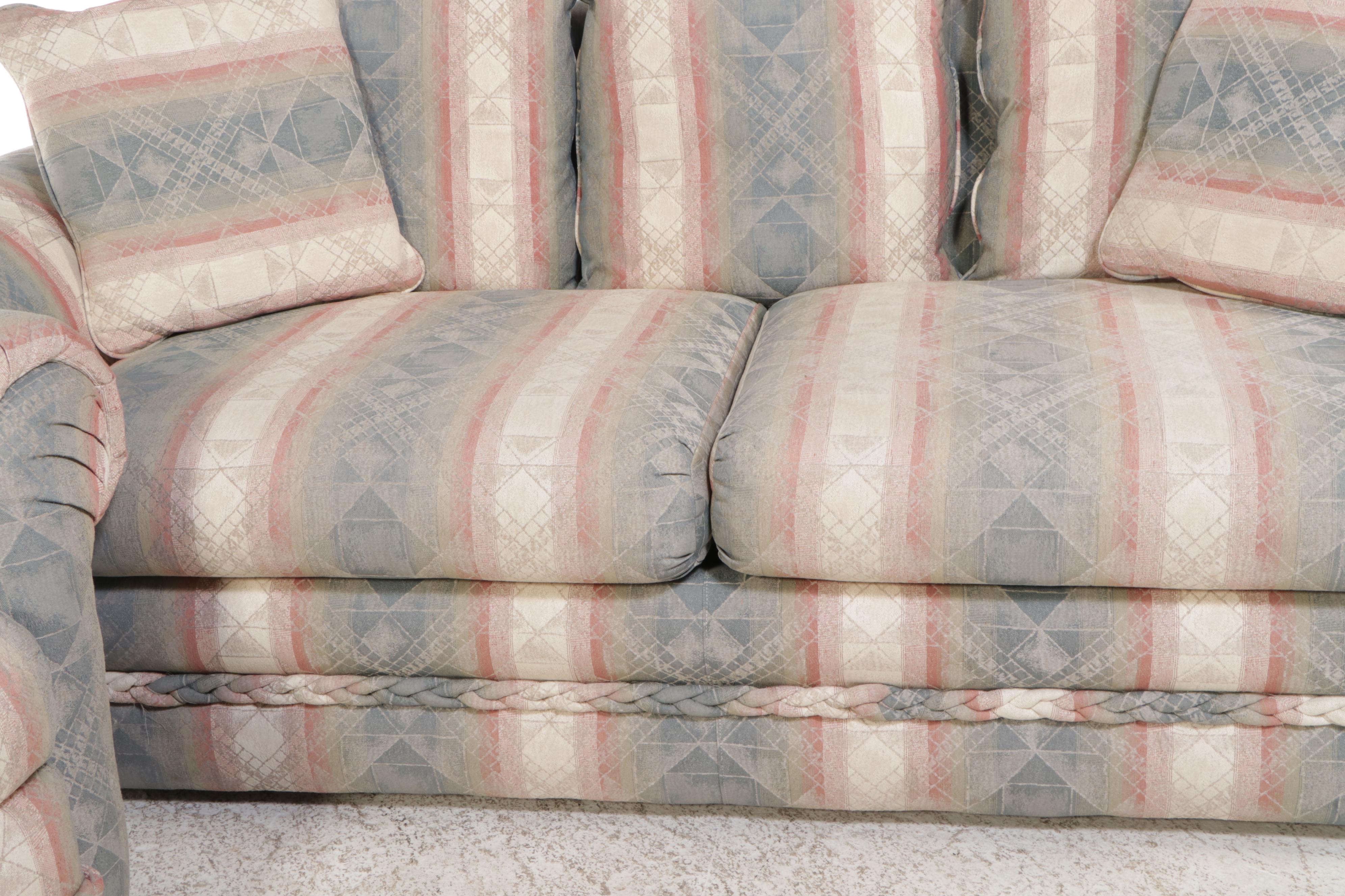 Brookwood Furniture Upholstered Sofa and Loveseat, Late 20th Century