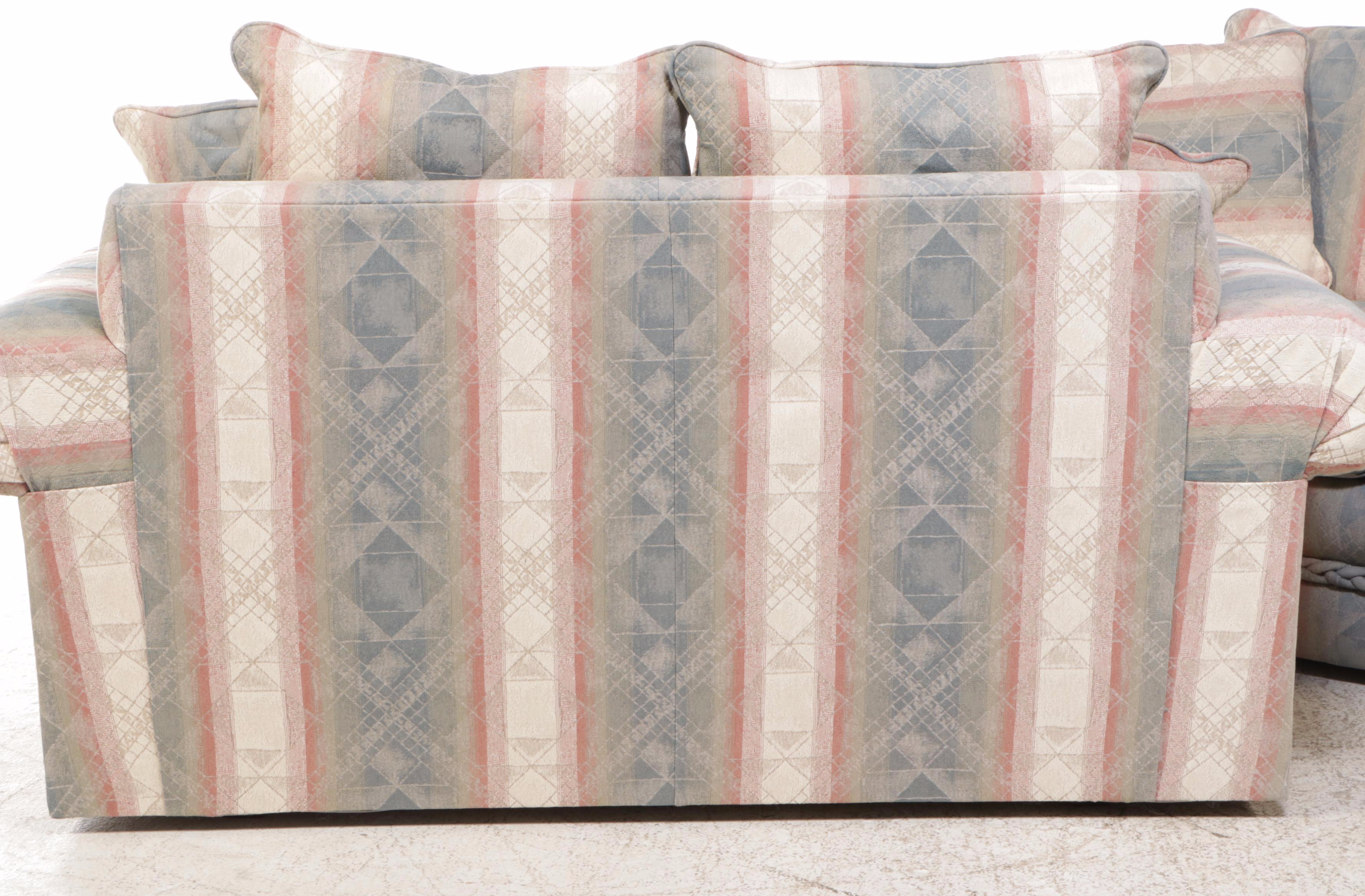 Brookwood Furniture Upholstered Sofa and Loveseat, Late 20th Century