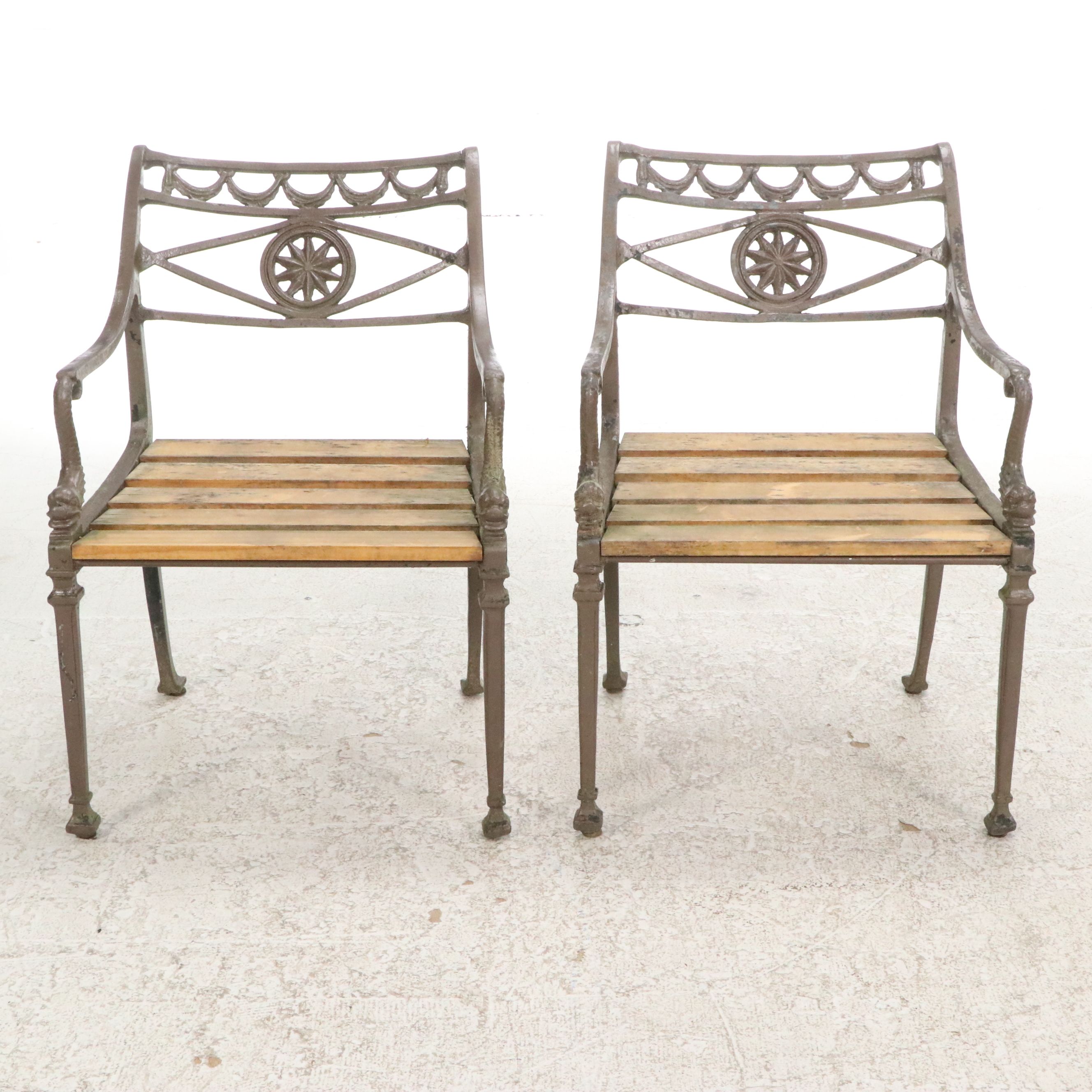 Seven-Piece Cast Iron Patio Dining Set