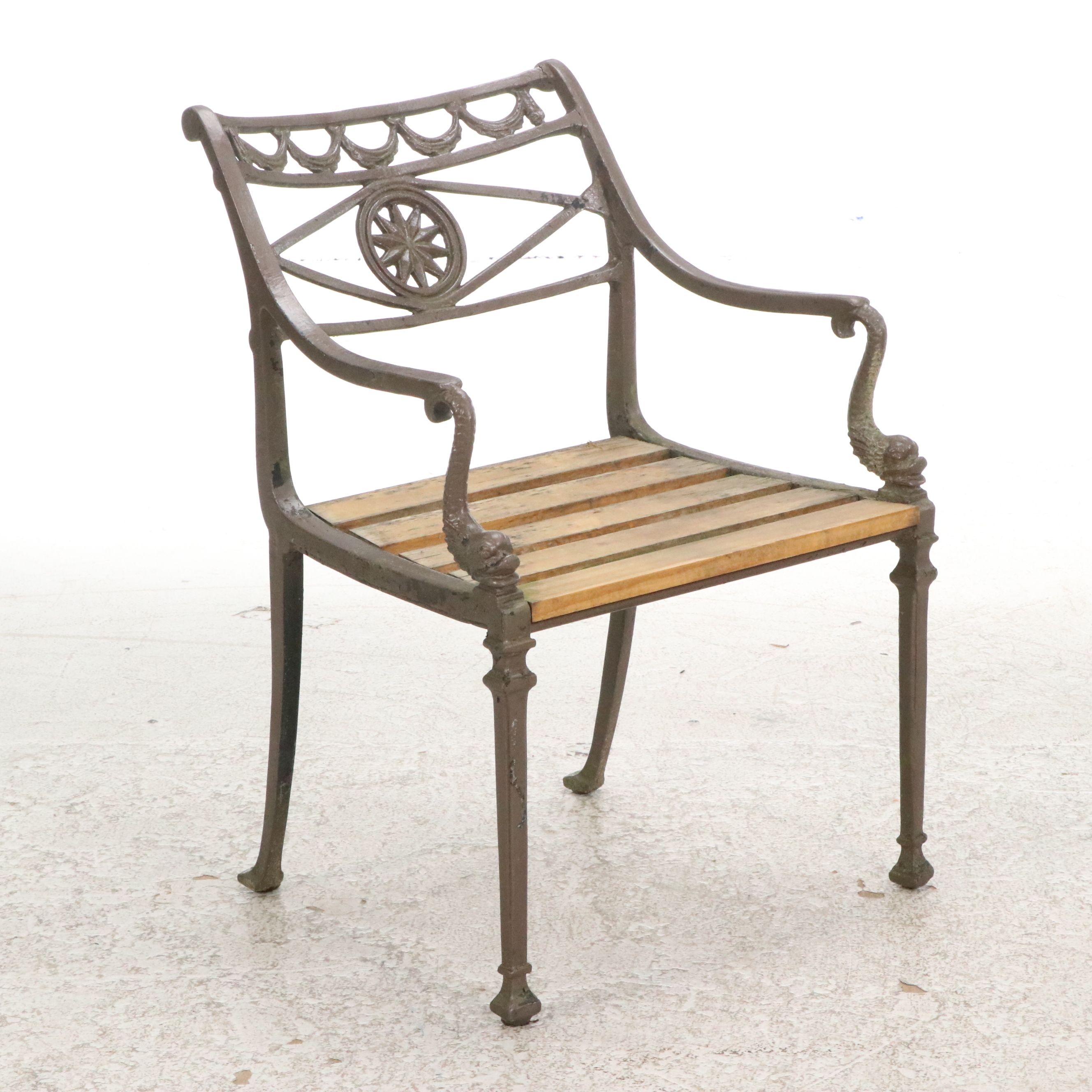 Seven-Piece Cast Iron Patio Dining Set