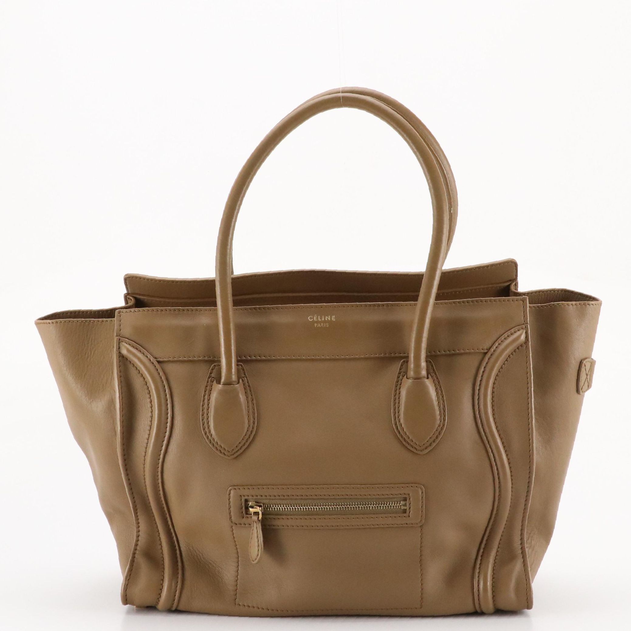 Céline Calfskin Leather Luggage Tote