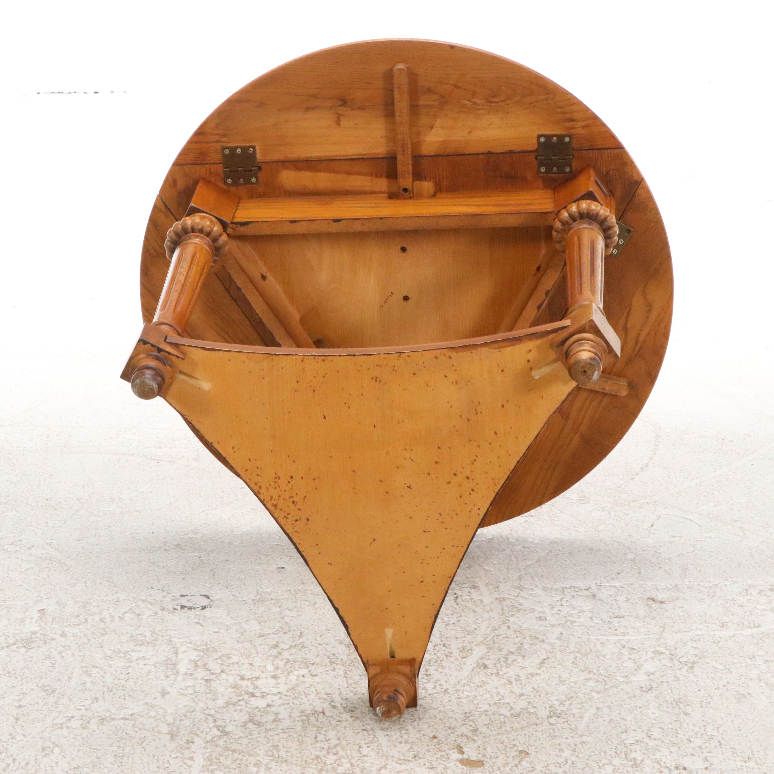 Colonial Style Oak Coffee and End Tables, Mid–Late 20th Century