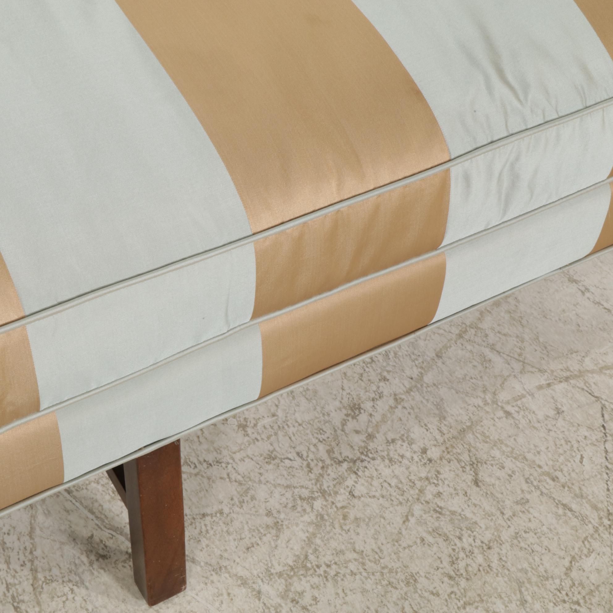 Georgian Style Upholstered Sofa with Rolled Arms, Mid to Late 20th Century