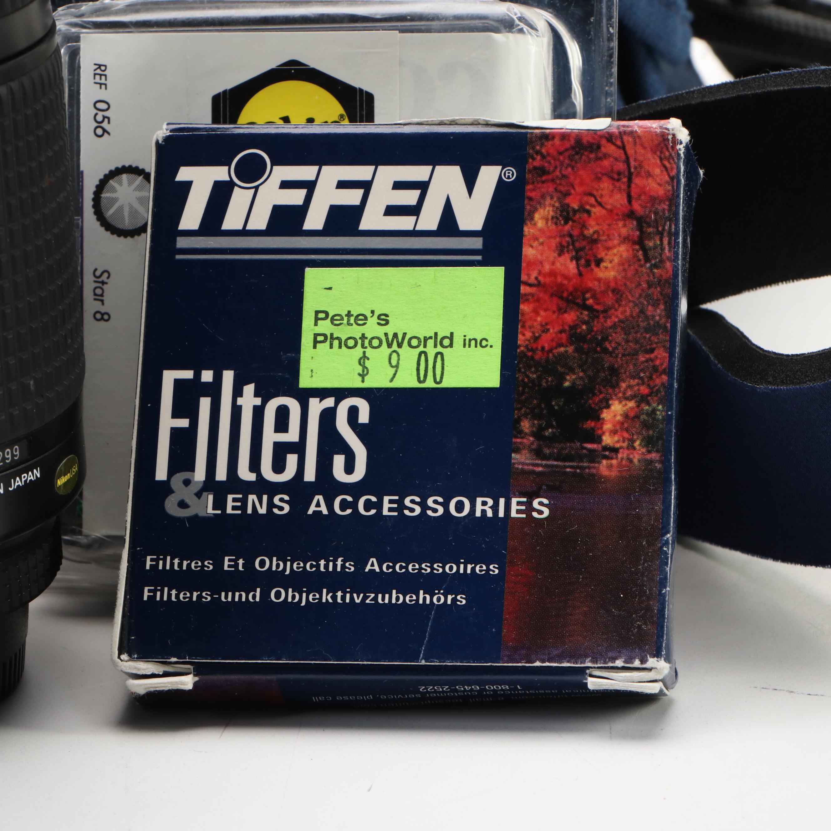 Nikon N80 SLR Camera with Filters, Lens and Camera Bag