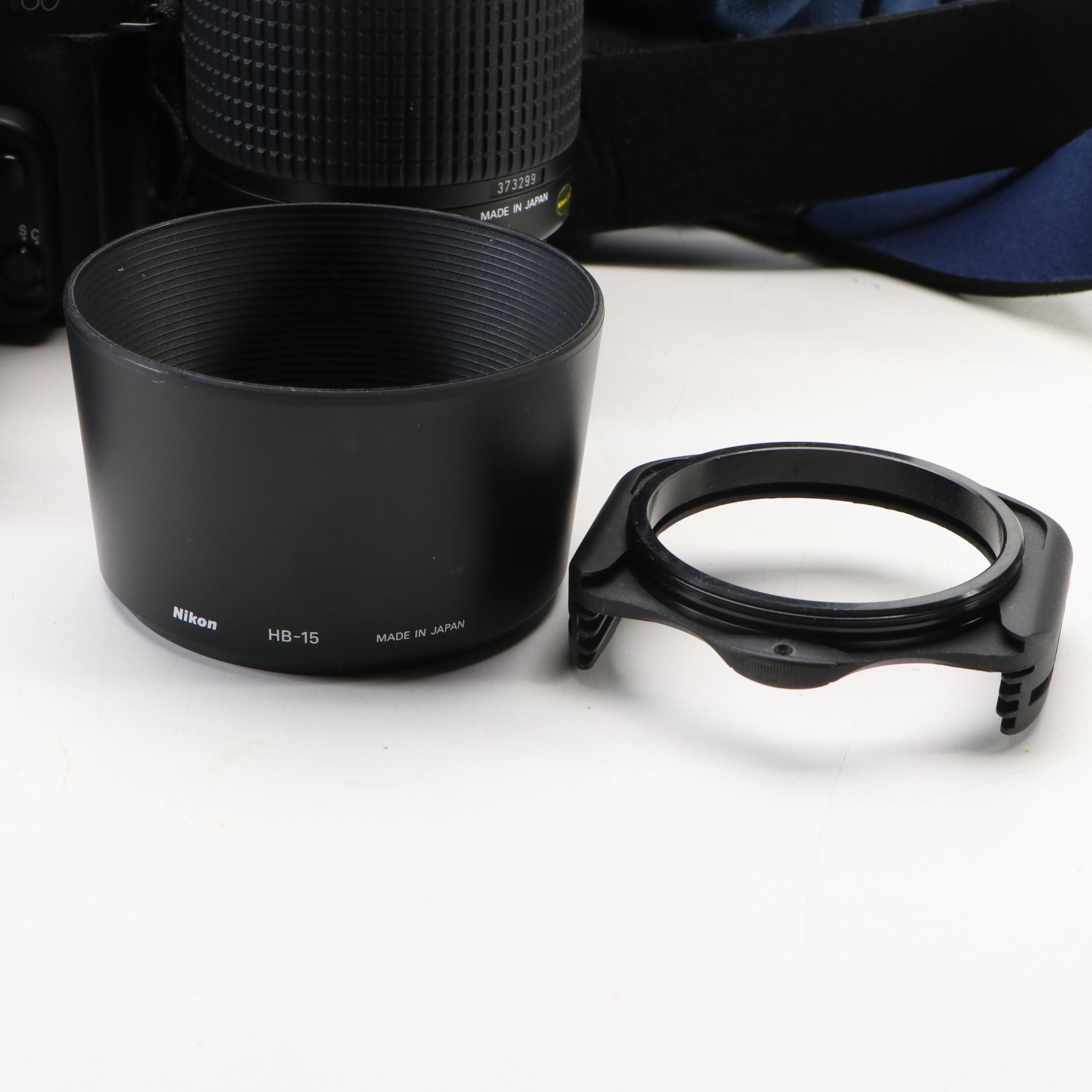 Nikon N80 SLR Camera with Filters, Lens and Camera Bag