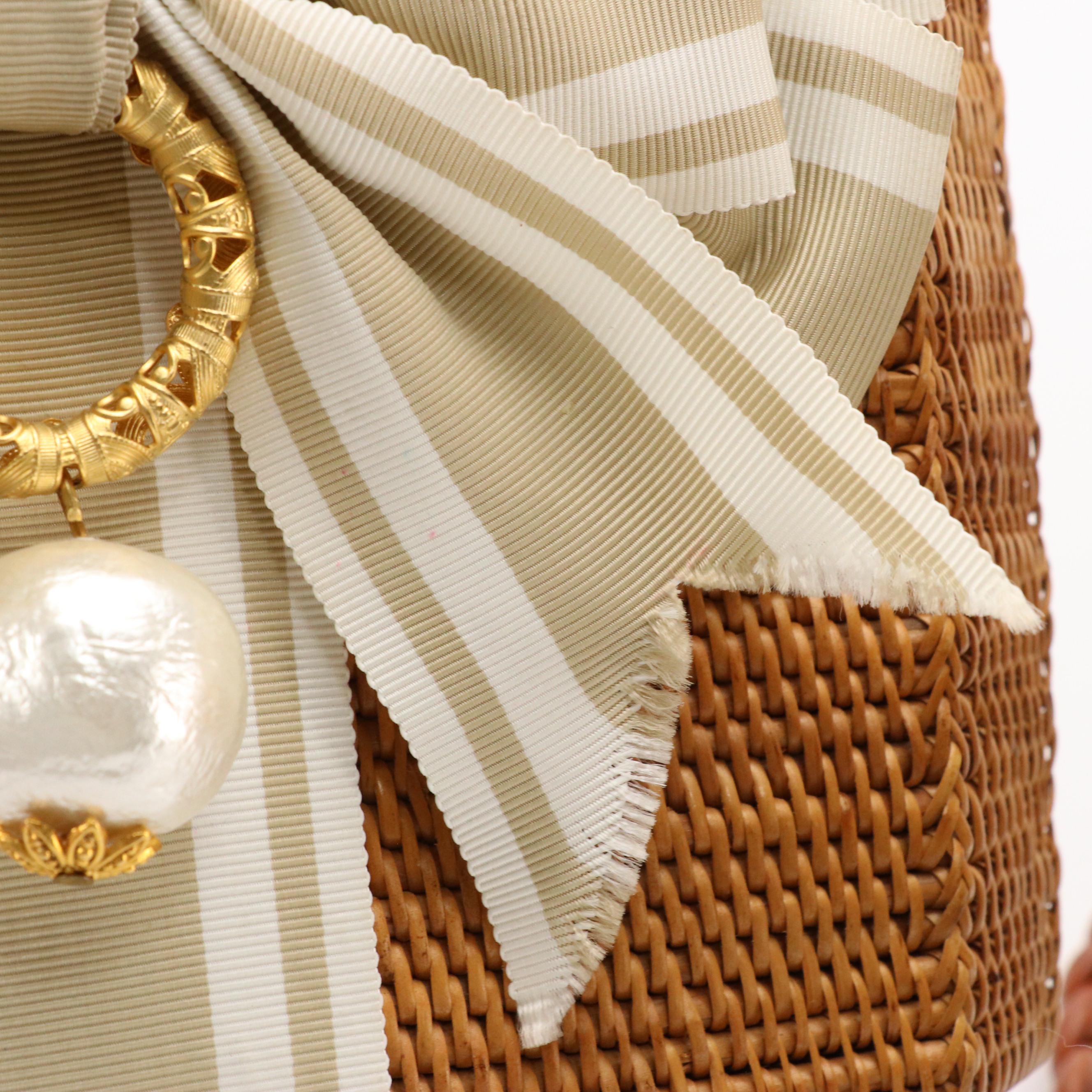 Bosom Buddy Bags by Lisi Lerch Bee Bow and Striped Bow Basket Bags