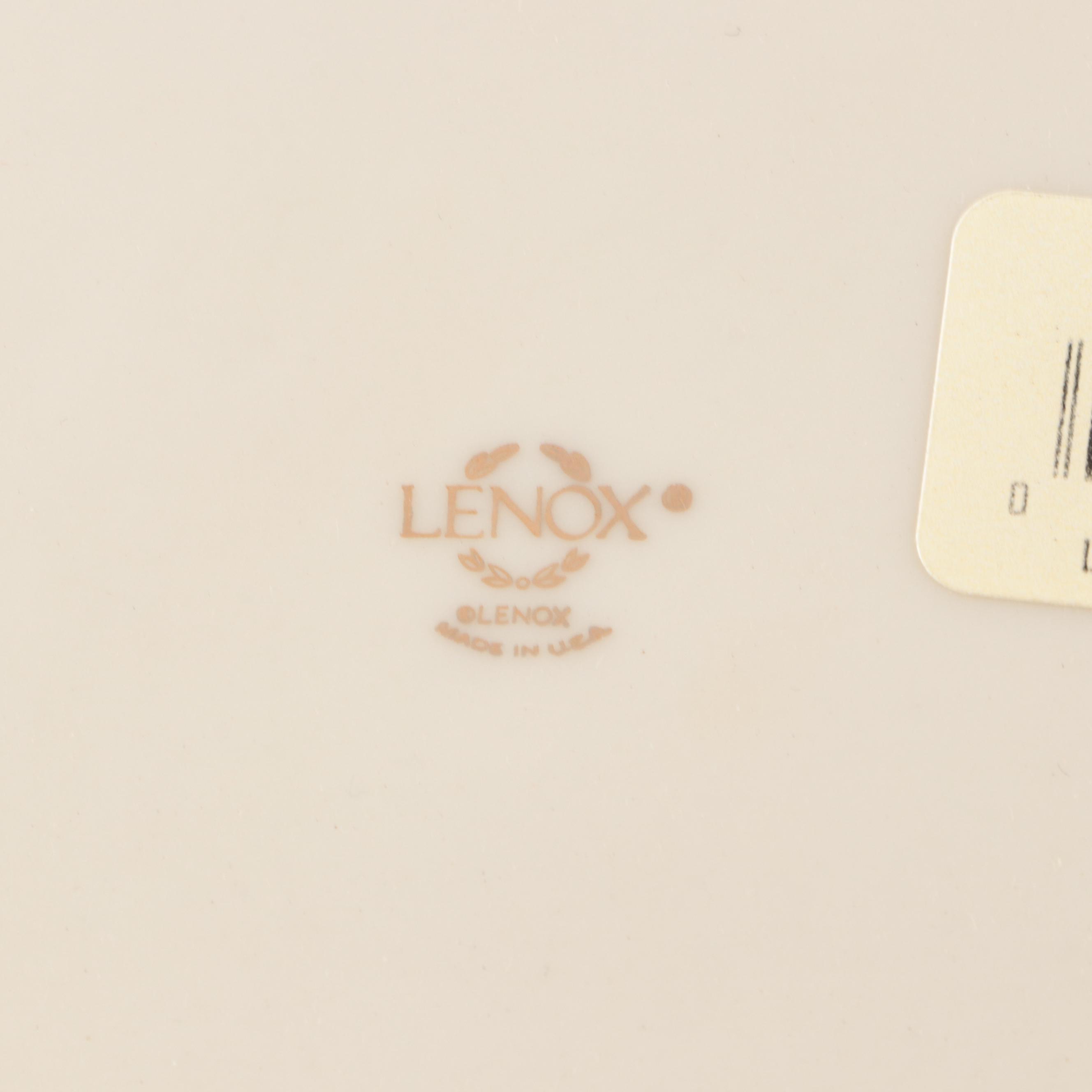 Lenox Porcelain Executive Pen Tray with Desk Clock and Dolphin