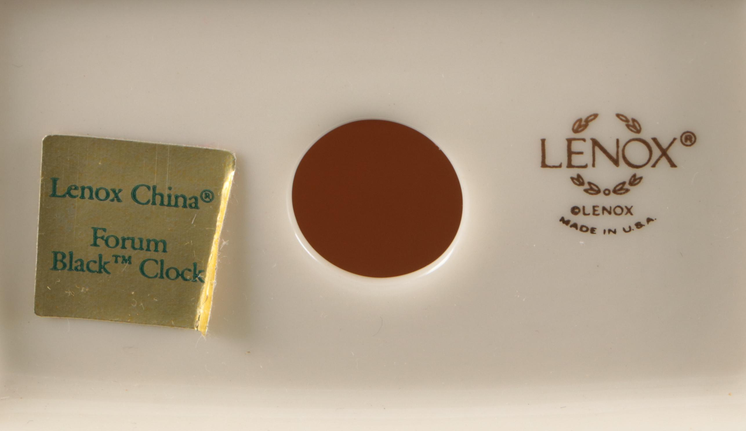 Lenox Porcelain Executive Pen Tray with Desk Clock and Dolphin