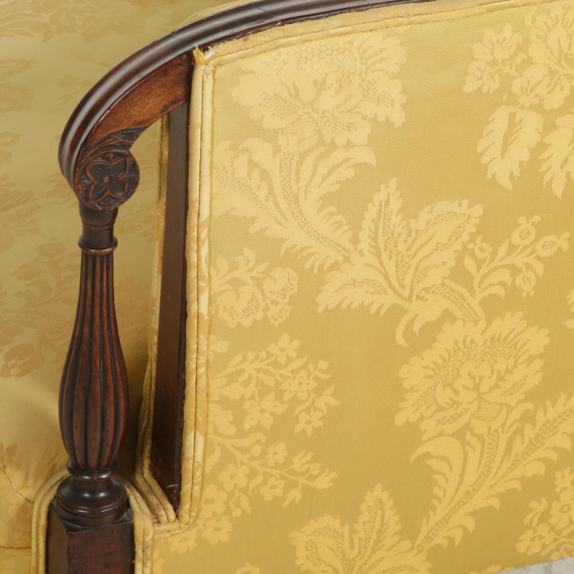 Sheraton Style Mahogany Sofa, Late 19th to Early 20th Century