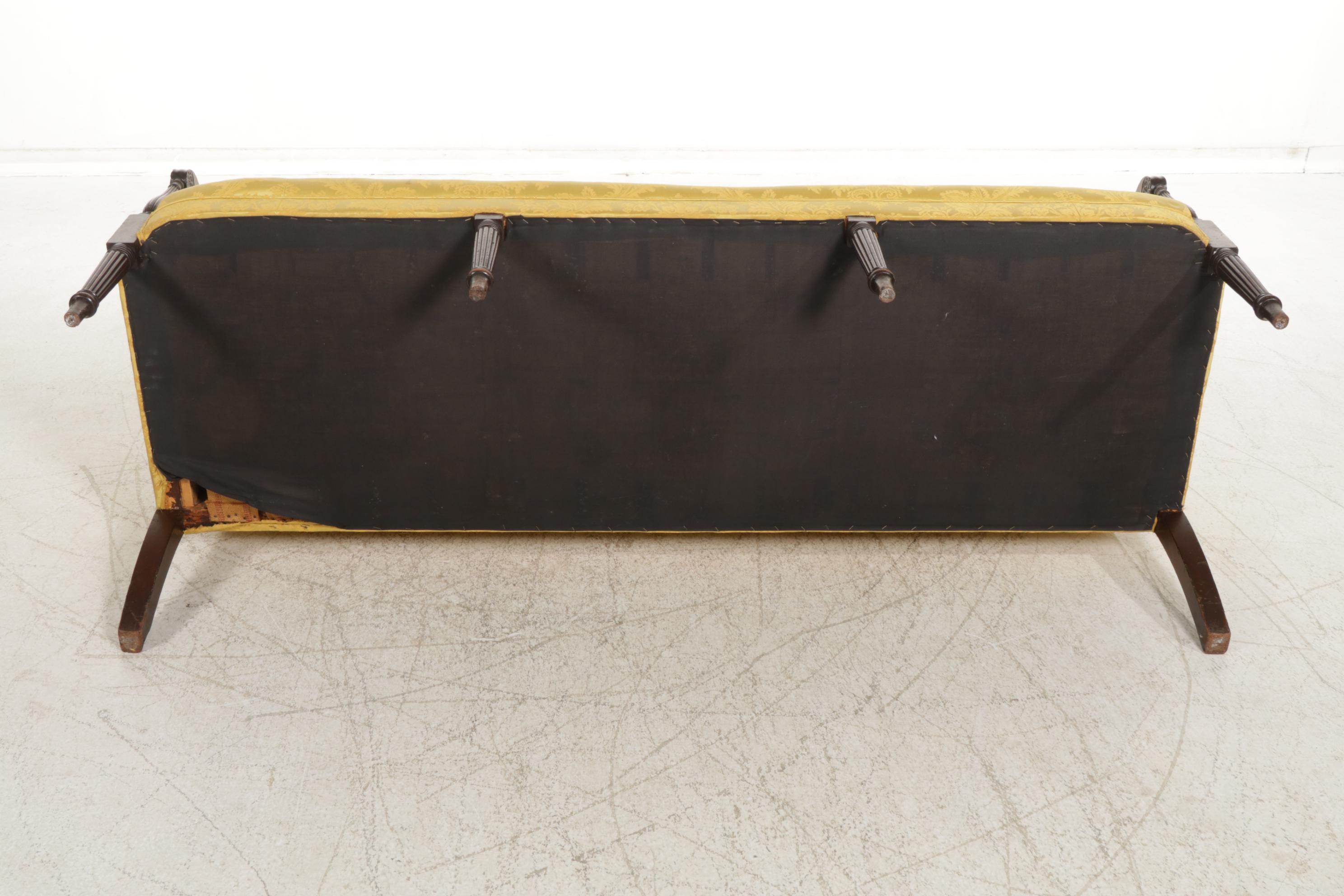 Sheraton Style Mahogany Sofa, Late 19th to Early 20th Century