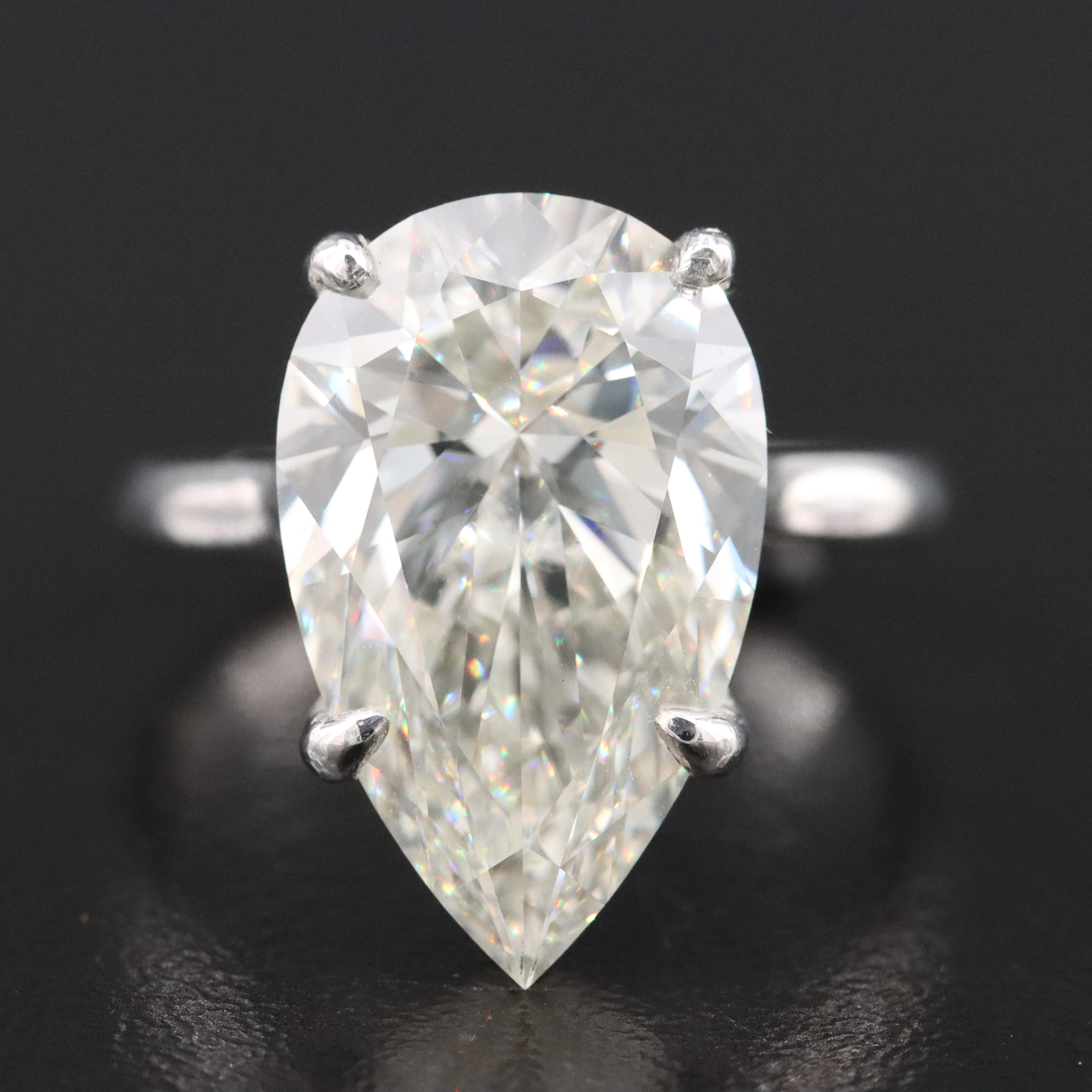 14K 8.08 CT Lab Grown Diamond Solitaire Ring with Digital IGI Report