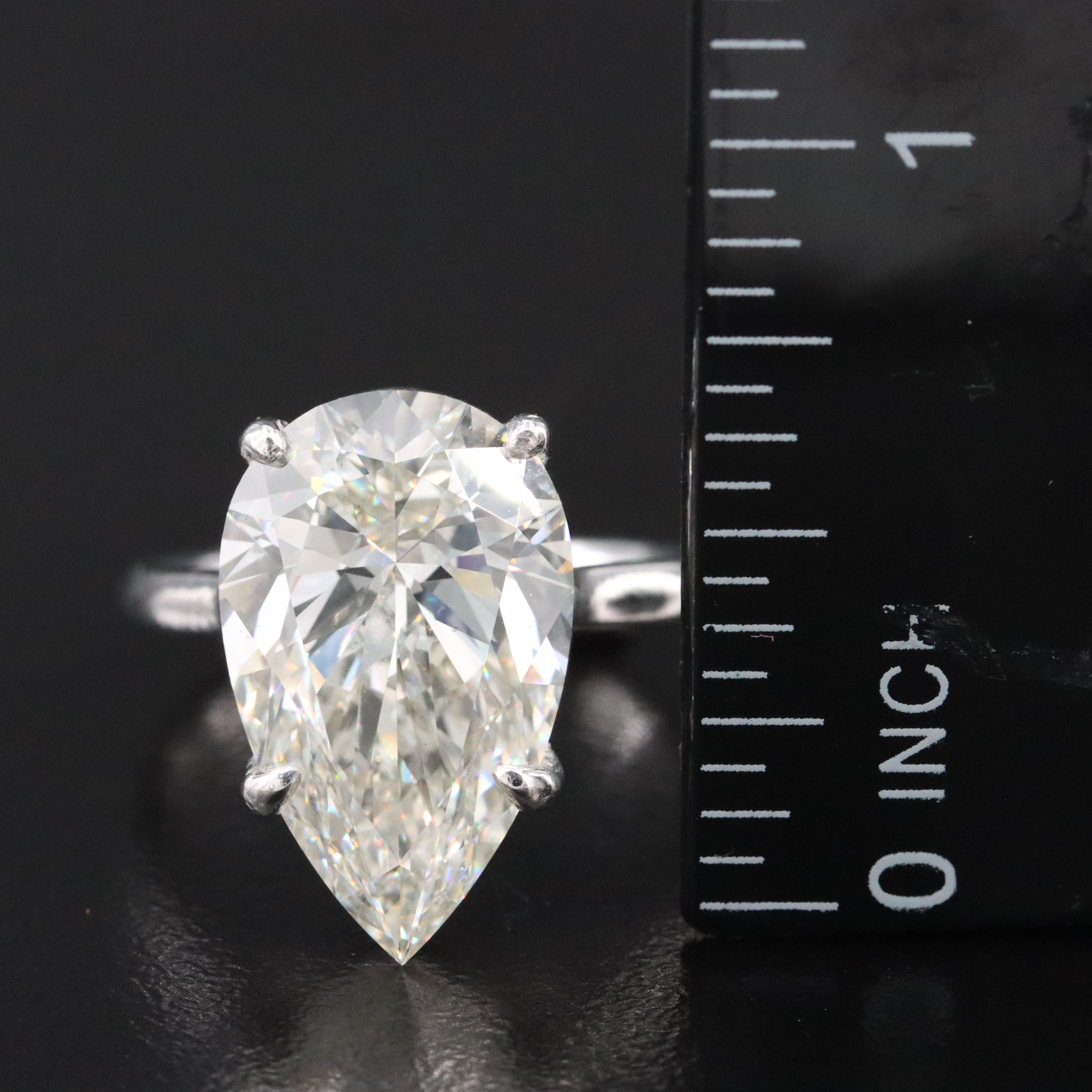 14K 8.08 CT Lab Grown Diamond Solitaire Ring with Digital IGI Report
