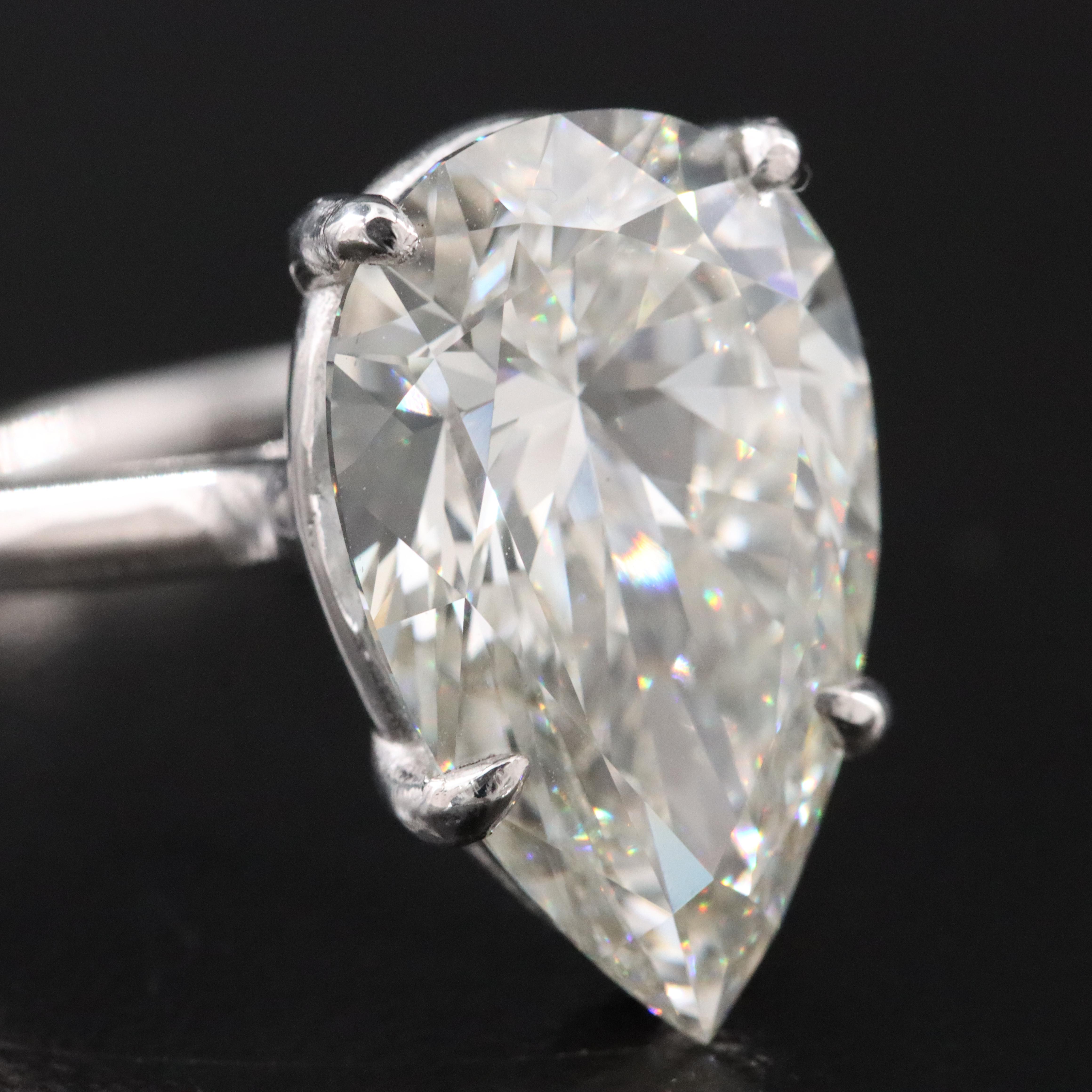 14K 8.08 CT Lab Grown Diamond Solitaire Ring with Digital IGI Report