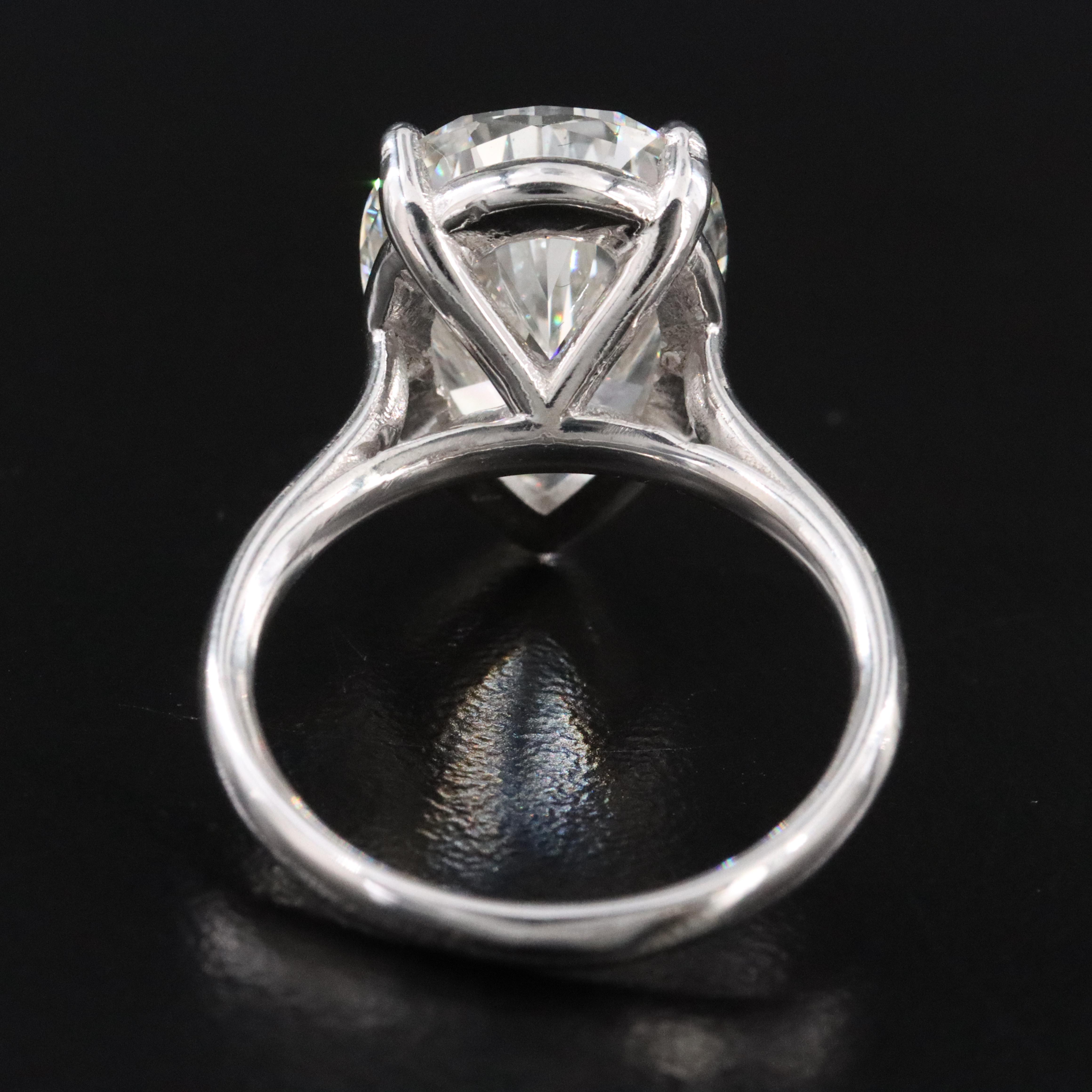 14K 8.08 CT Lab Grown Diamond Solitaire Ring with Digital IGI Report