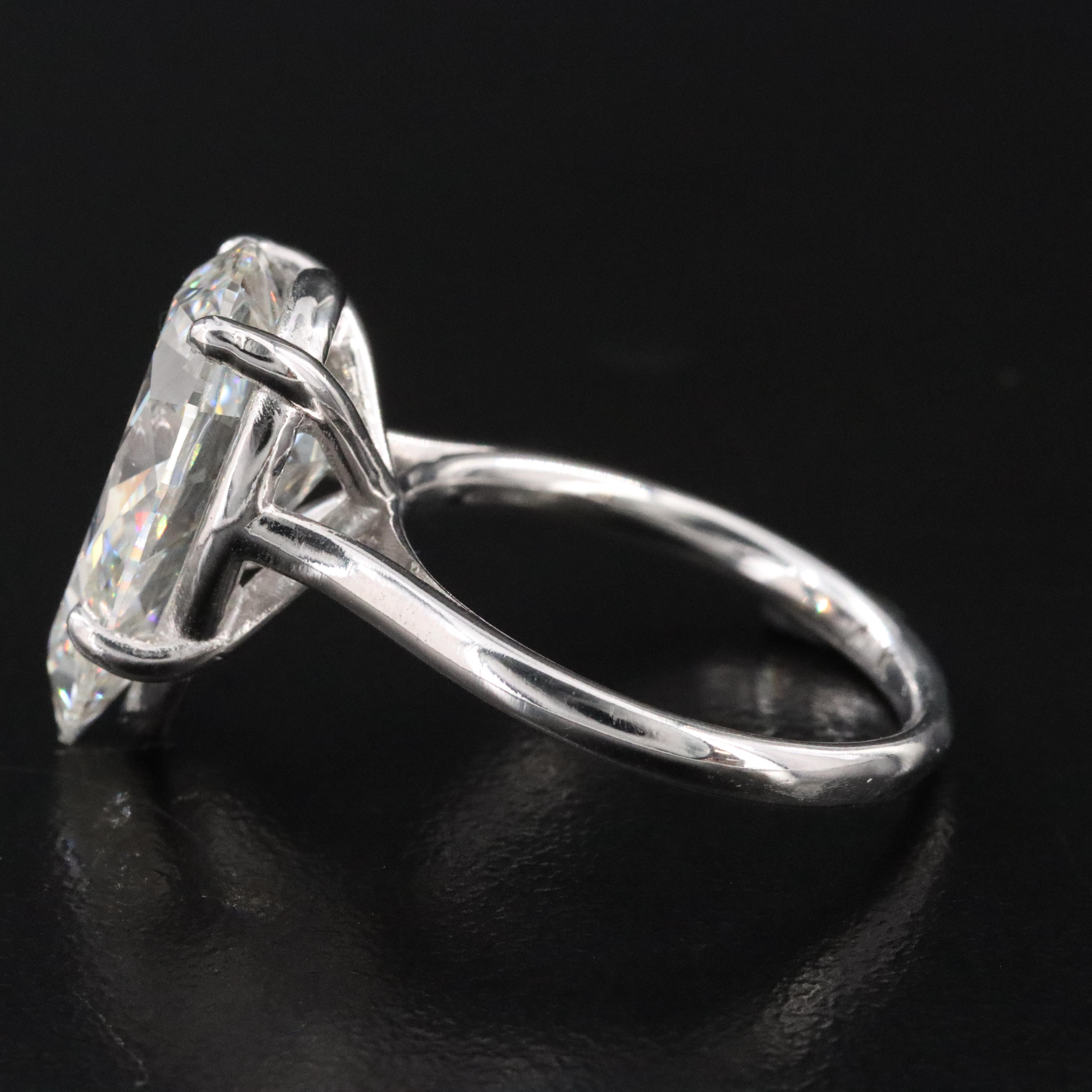 14K 8.08 CT Lab Grown Diamond Solitaire Ring with Digital IGI Report