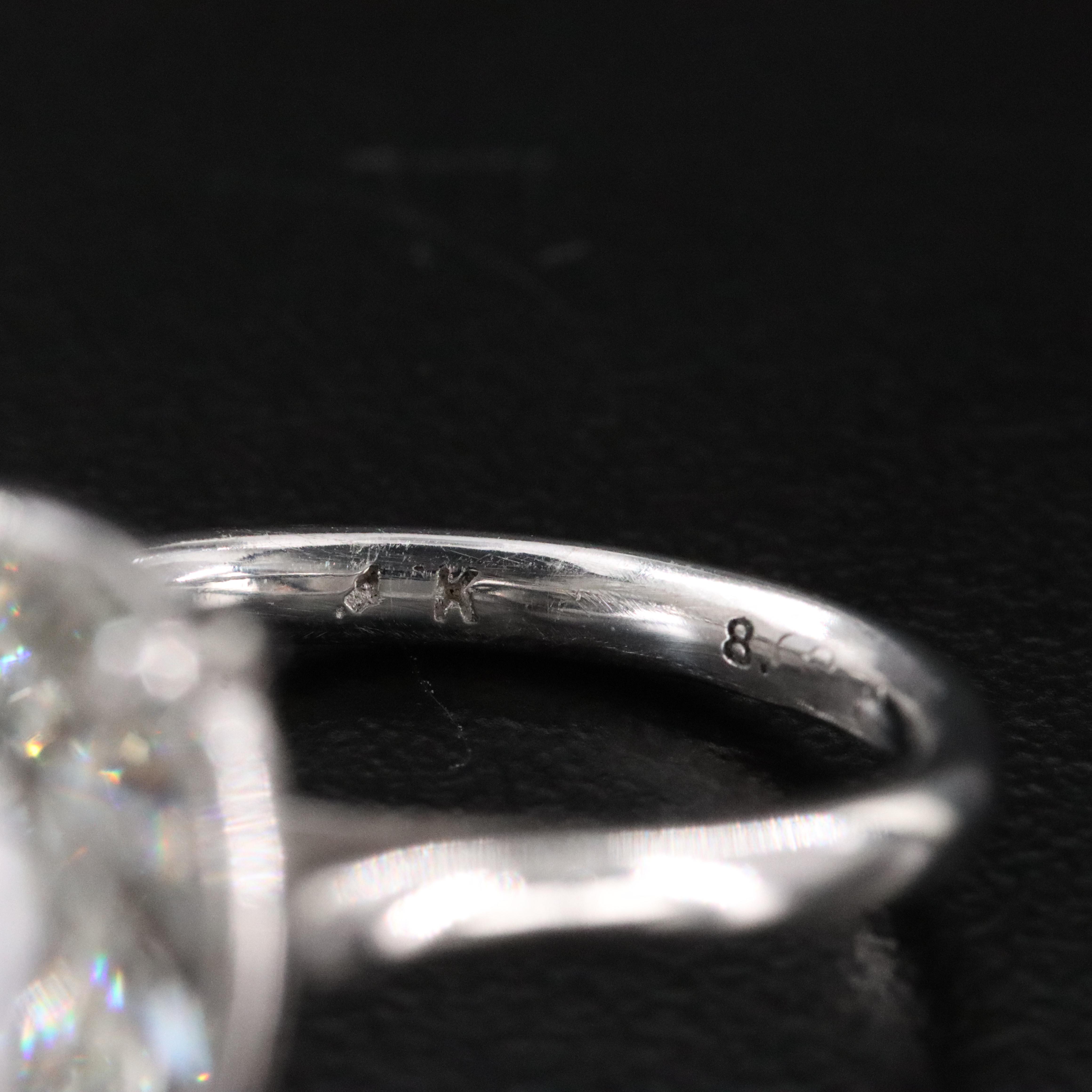 14K 8.08 CT Lab Grown Diamond Solitaire Ring with Digital IGI Report