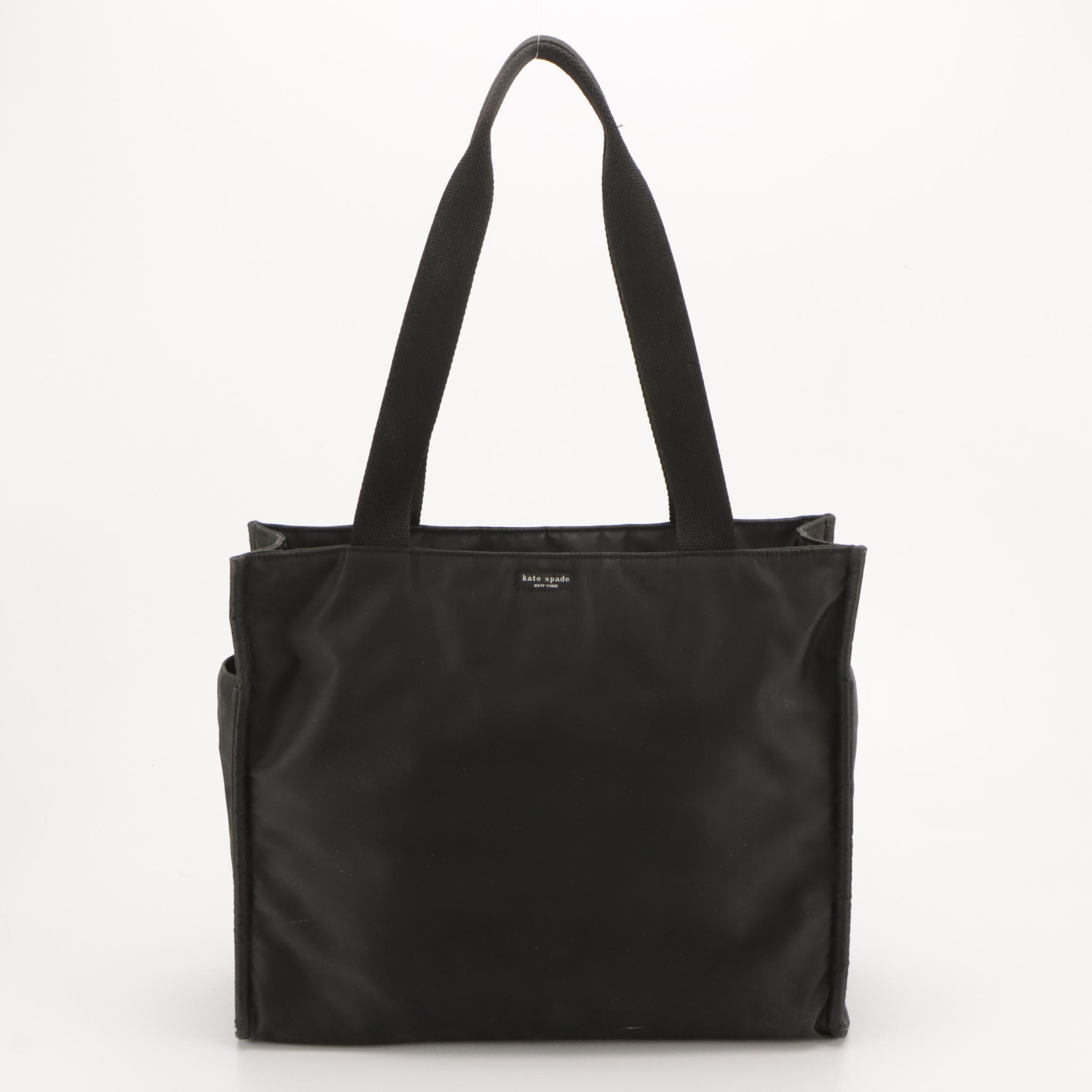 Kate Spade Large Black Nylon Tote Bag and Tory Burch Felt Top Handle Bag