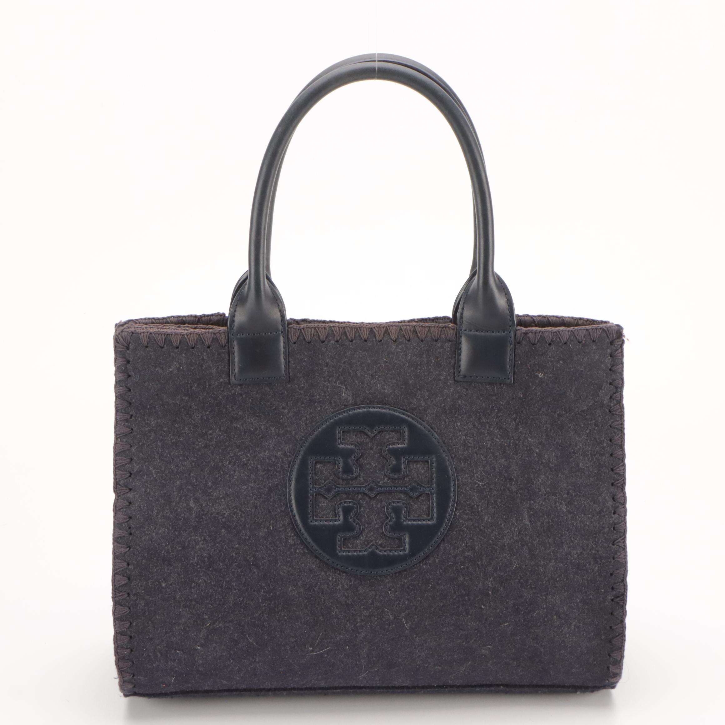 Kate Spade Large Black Nylon Tote Bag and Tory Burch Felt Top Handle Bag