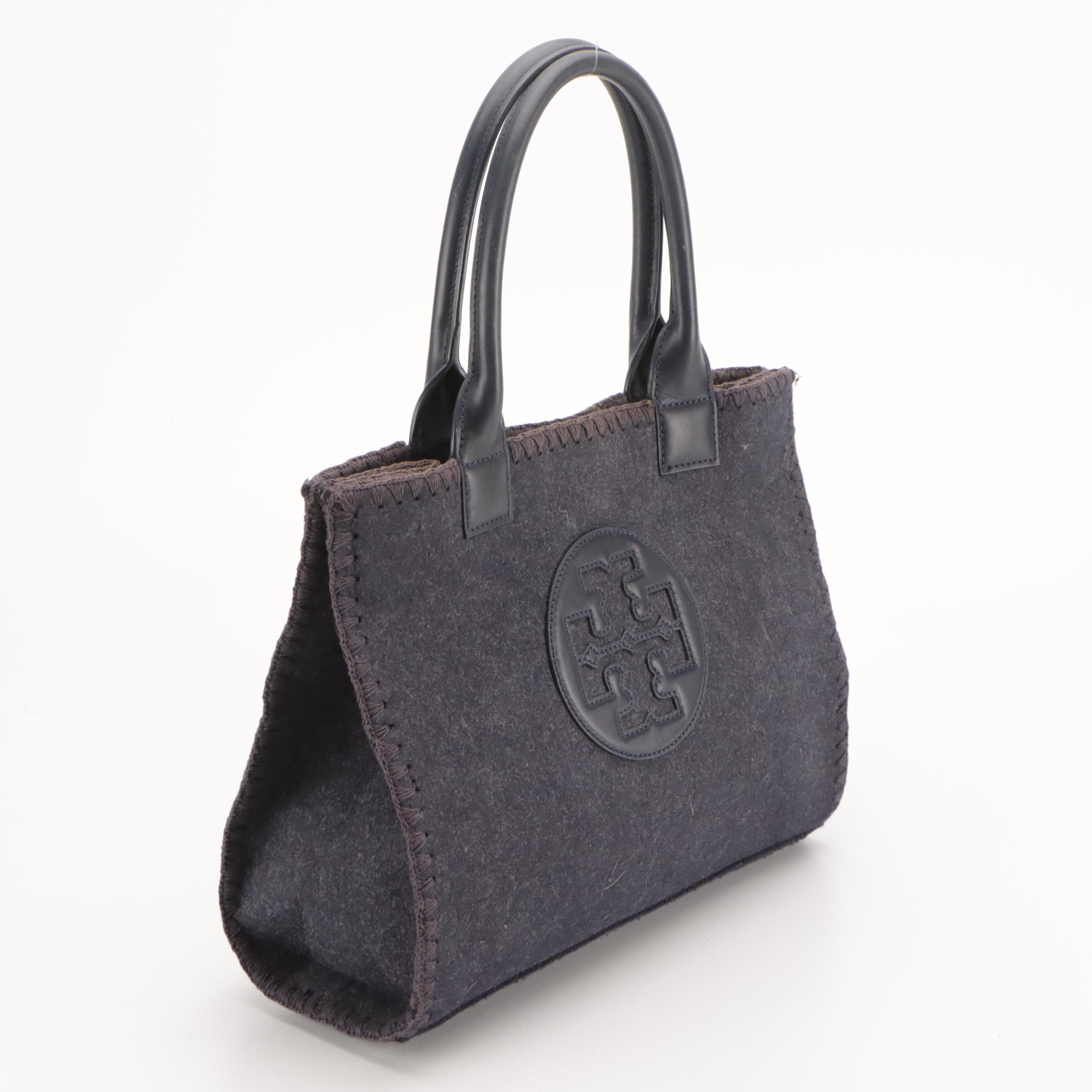 Kate Spade Large Black Nylon Tote Bag and Tory Burch Felt Top Handle Bag