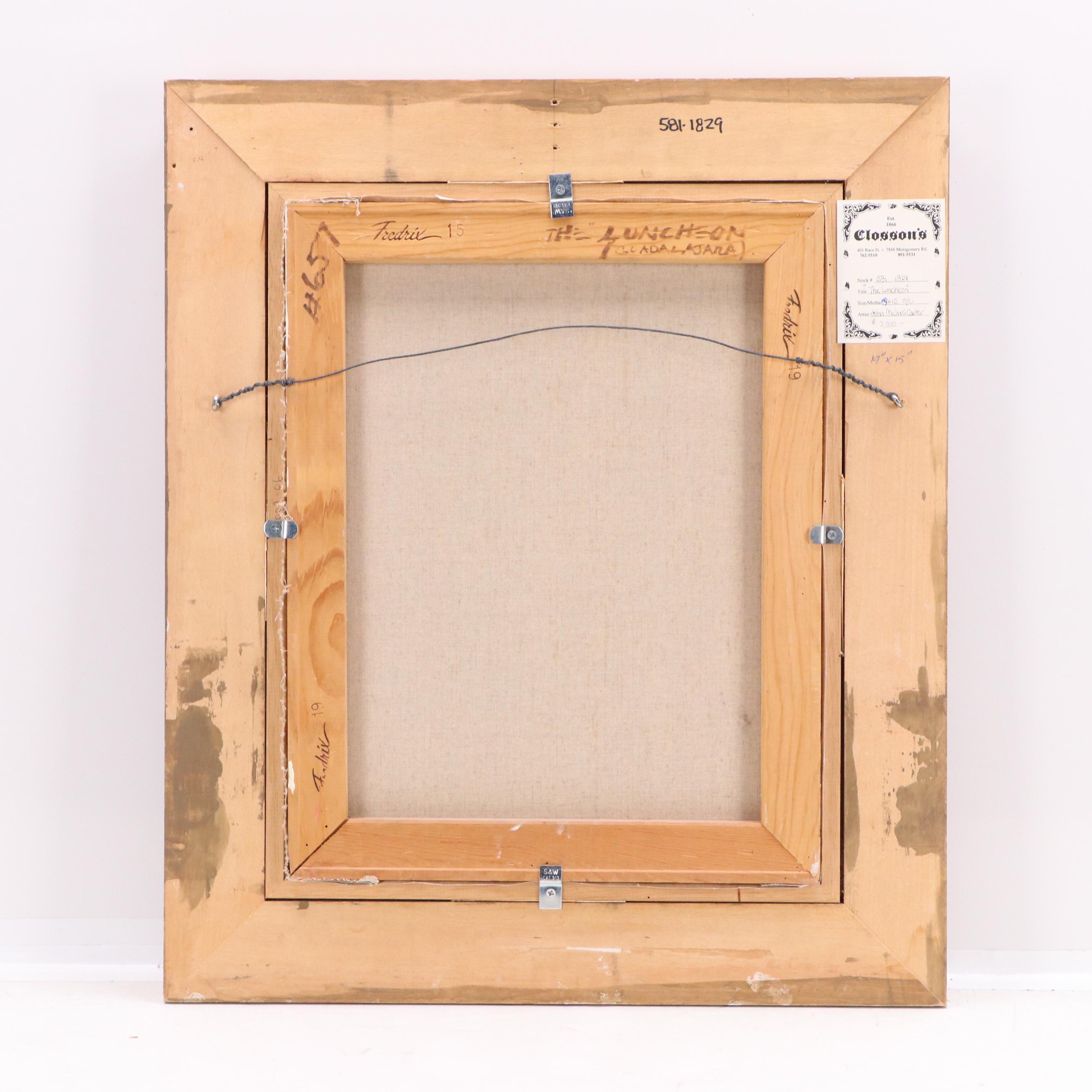 John Michael Carter Oil Painting "The Luncheon"