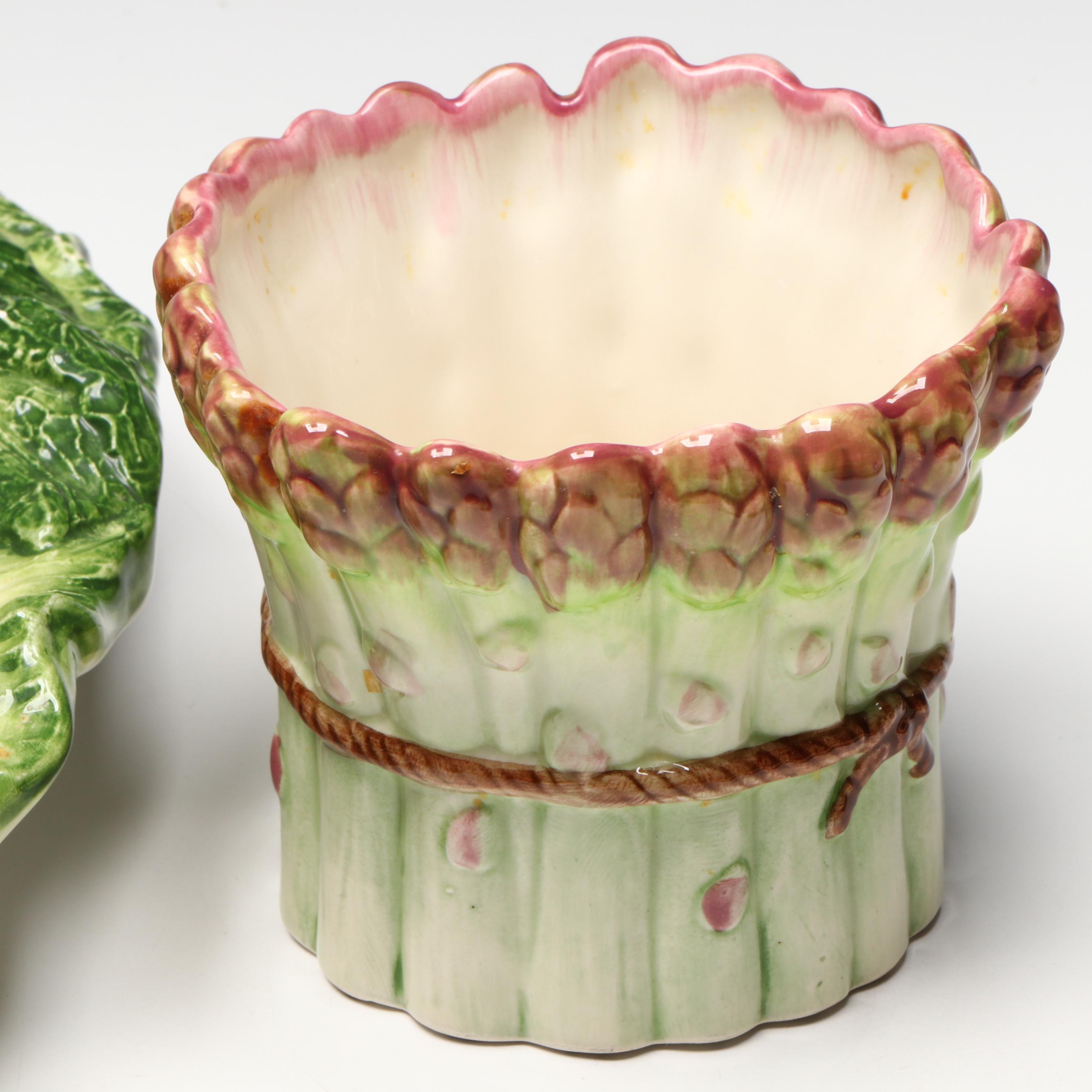 Fitz & Floyd "French Market" Relish Serving Platter and Other Majolica