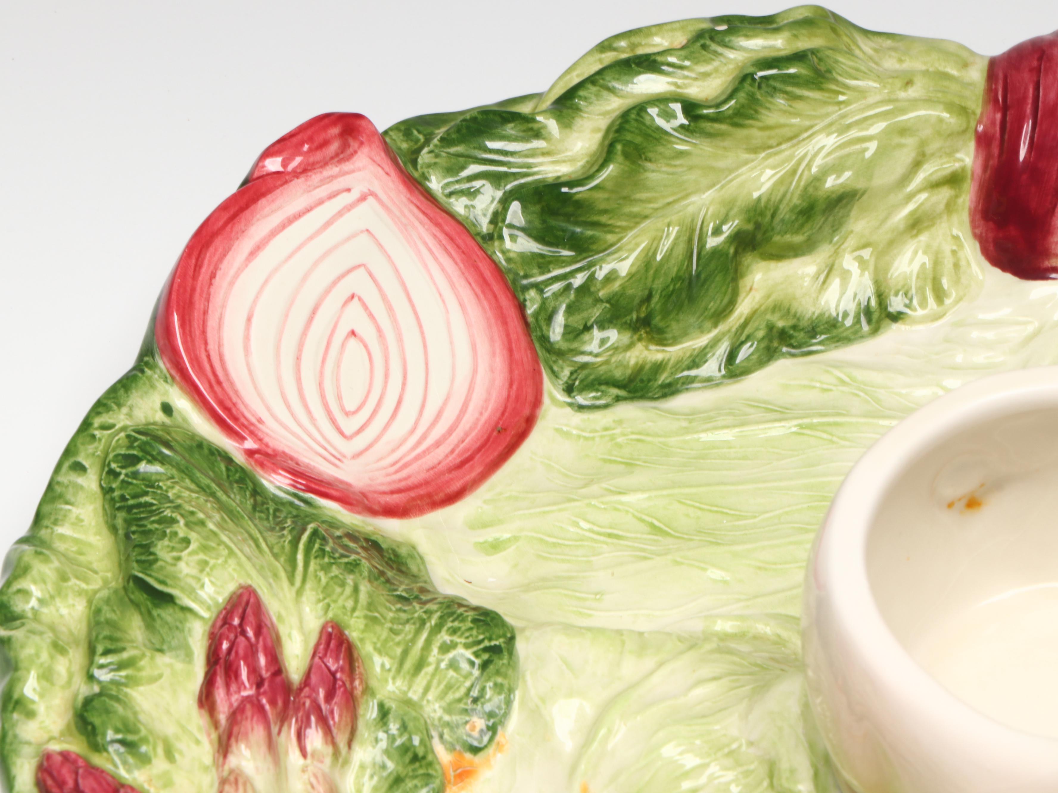 Fitz & Floyd "French Market" Relish Serving Platter and Other Majolica