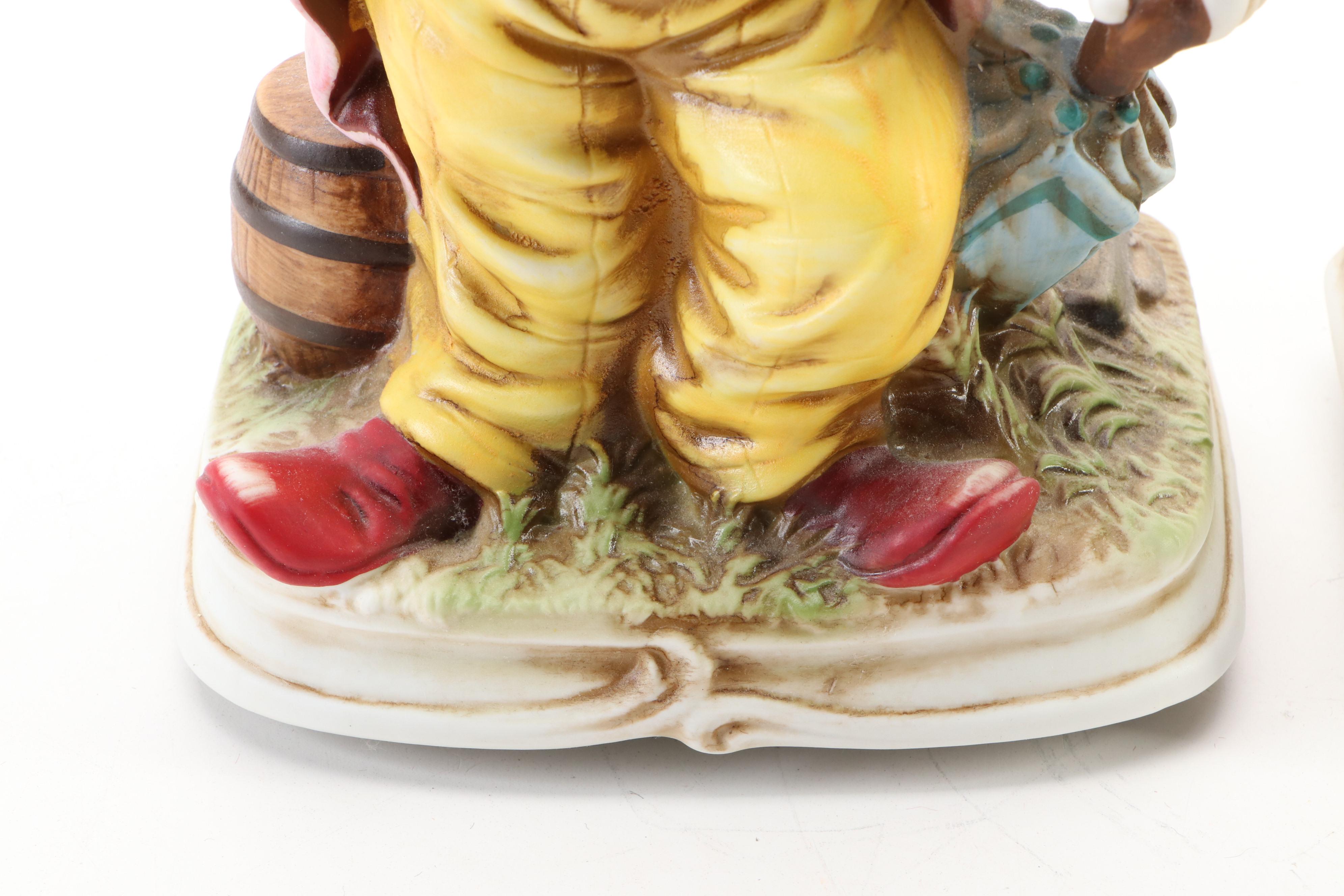 Waco Melody in Motion Bisque Porcelain Musical Clowns