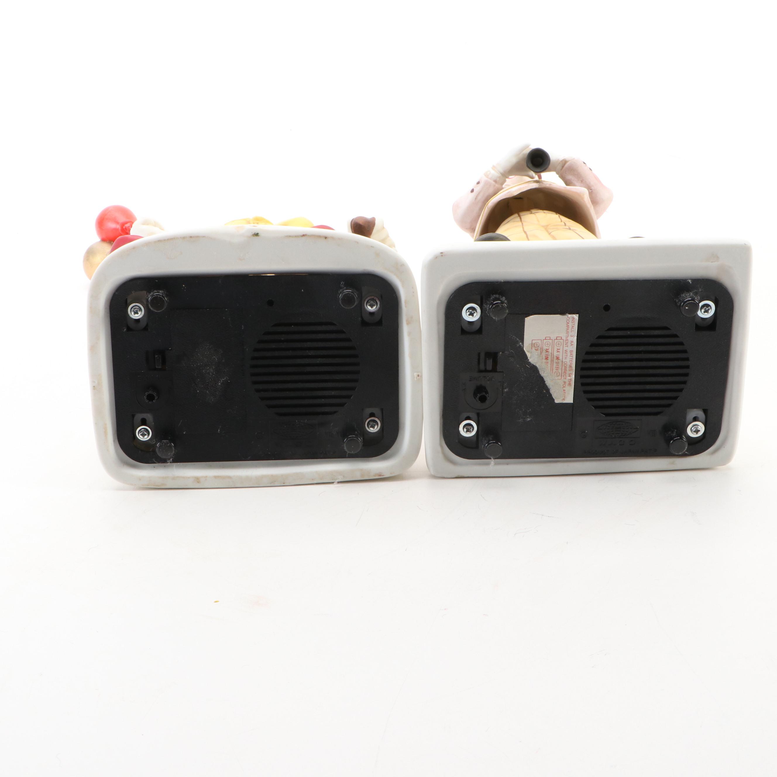 Waco Melody in Motion Bisque Porcelain Musical Clowns