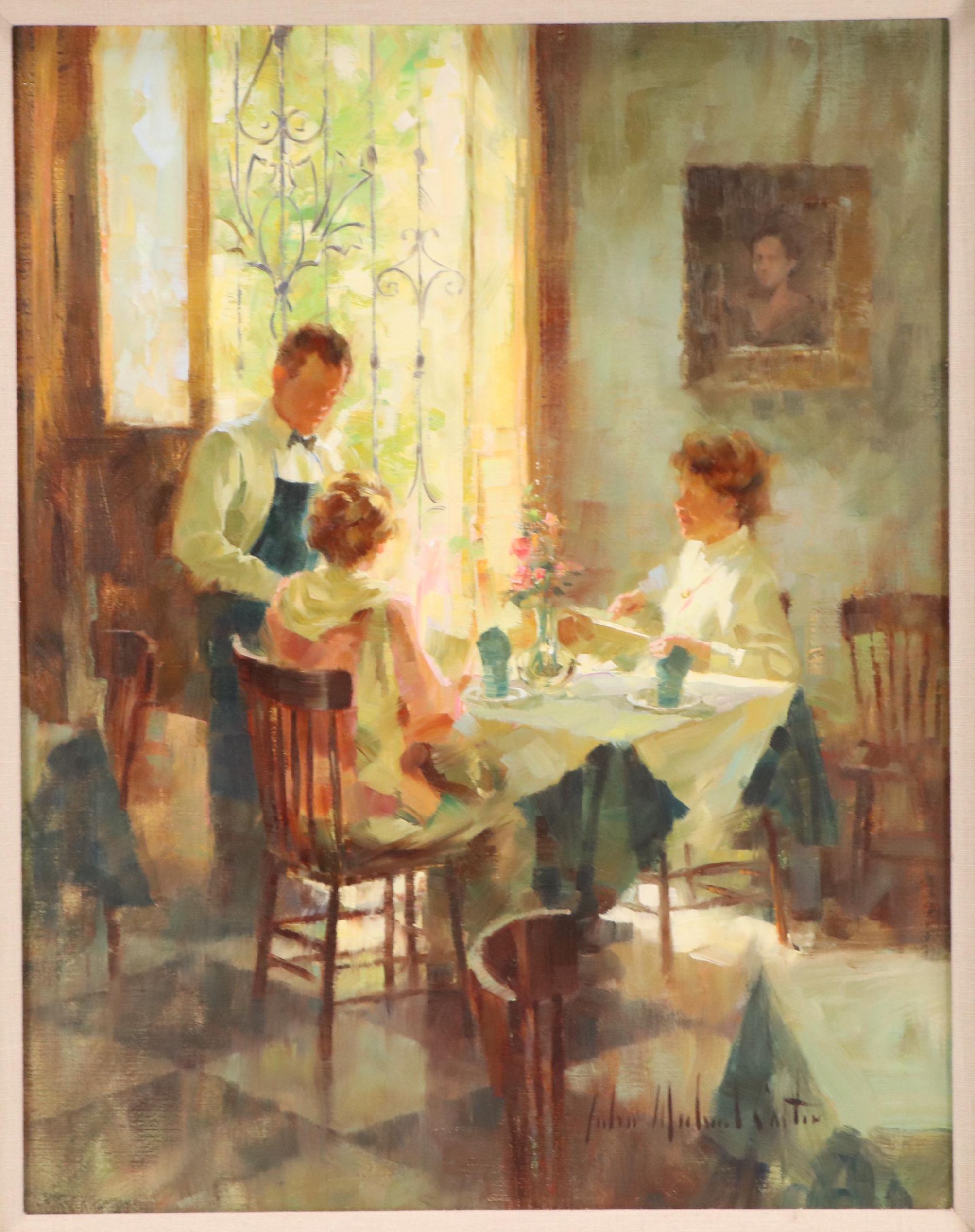 John Michael Carter Oil Painting "The Luncheon"