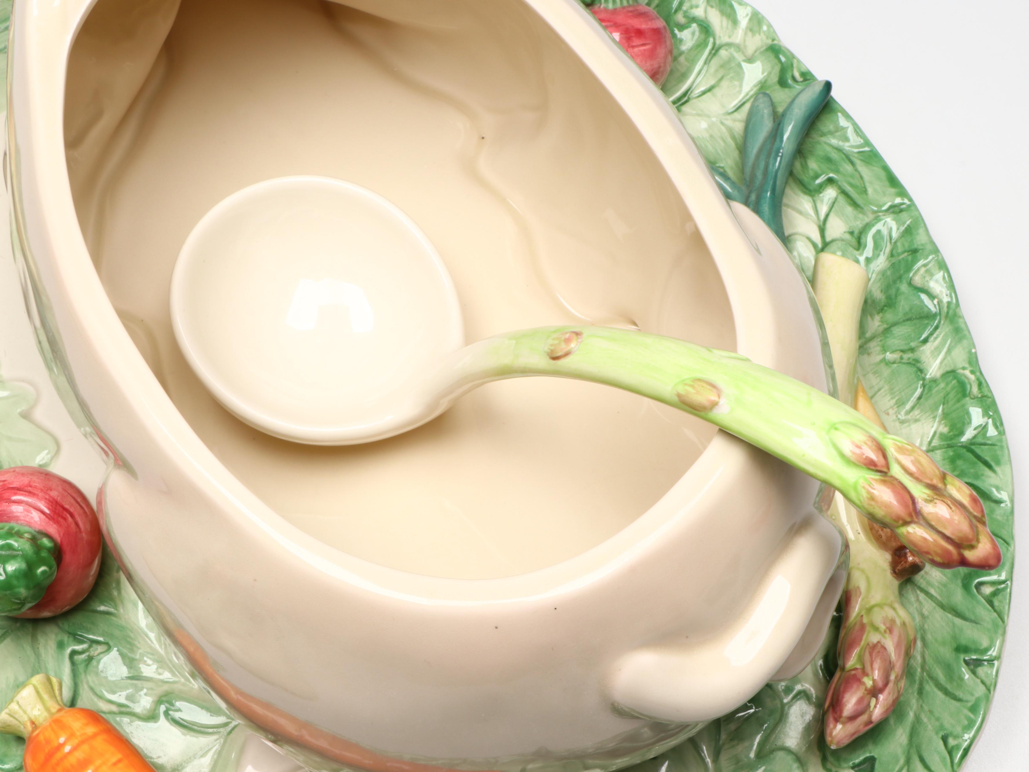 Fitz & Floyd "French Market" Pig Shaped Ceramic Tureen