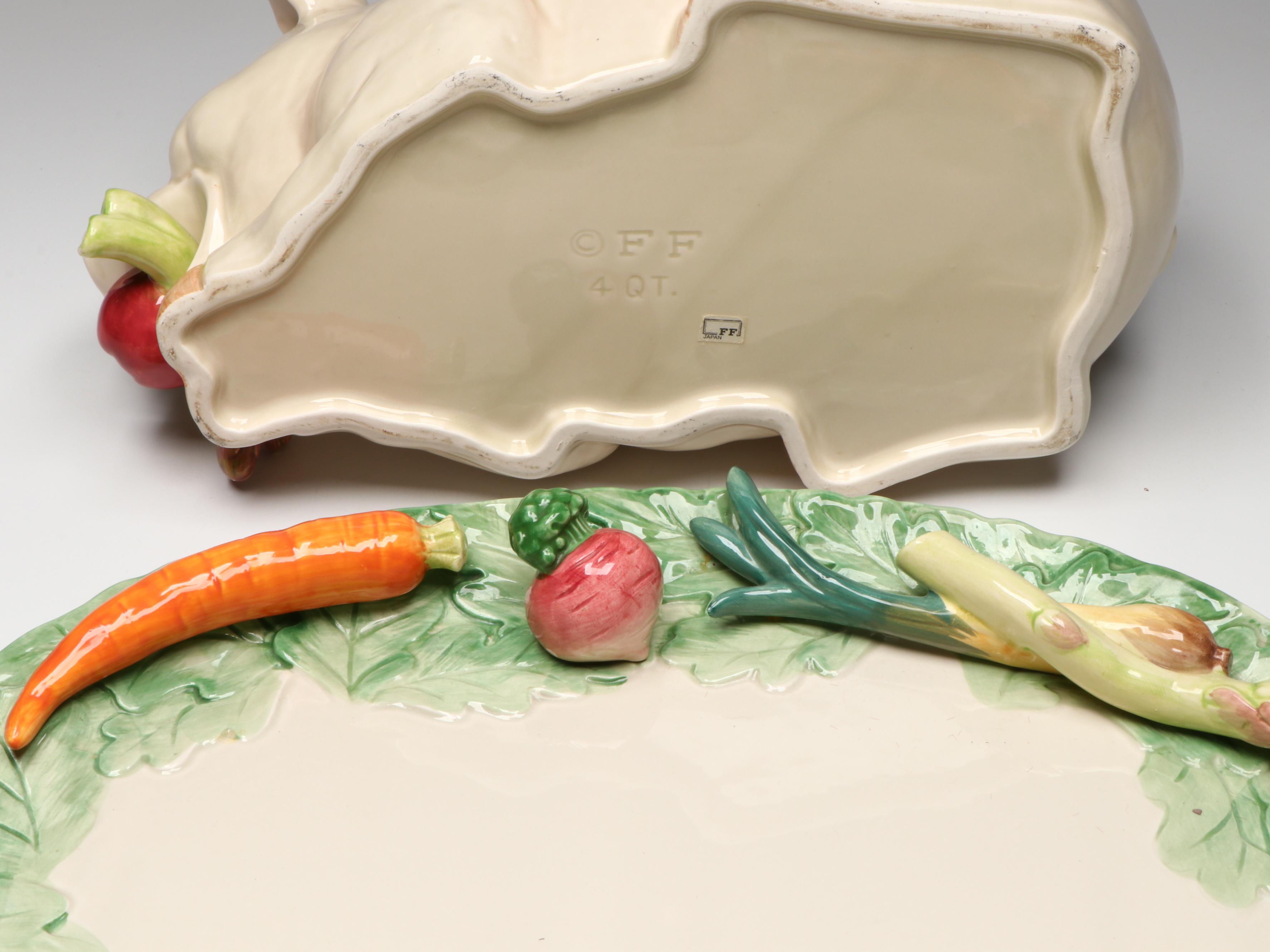 Fitz & Floyd "French Market" Pig Shaped Ceramic Tureen